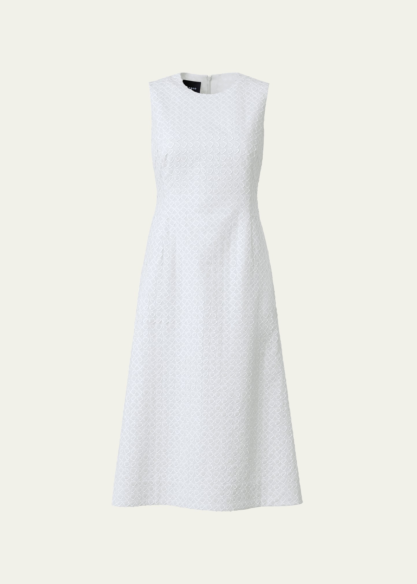 Textured Cotton Poplin Midi Dress