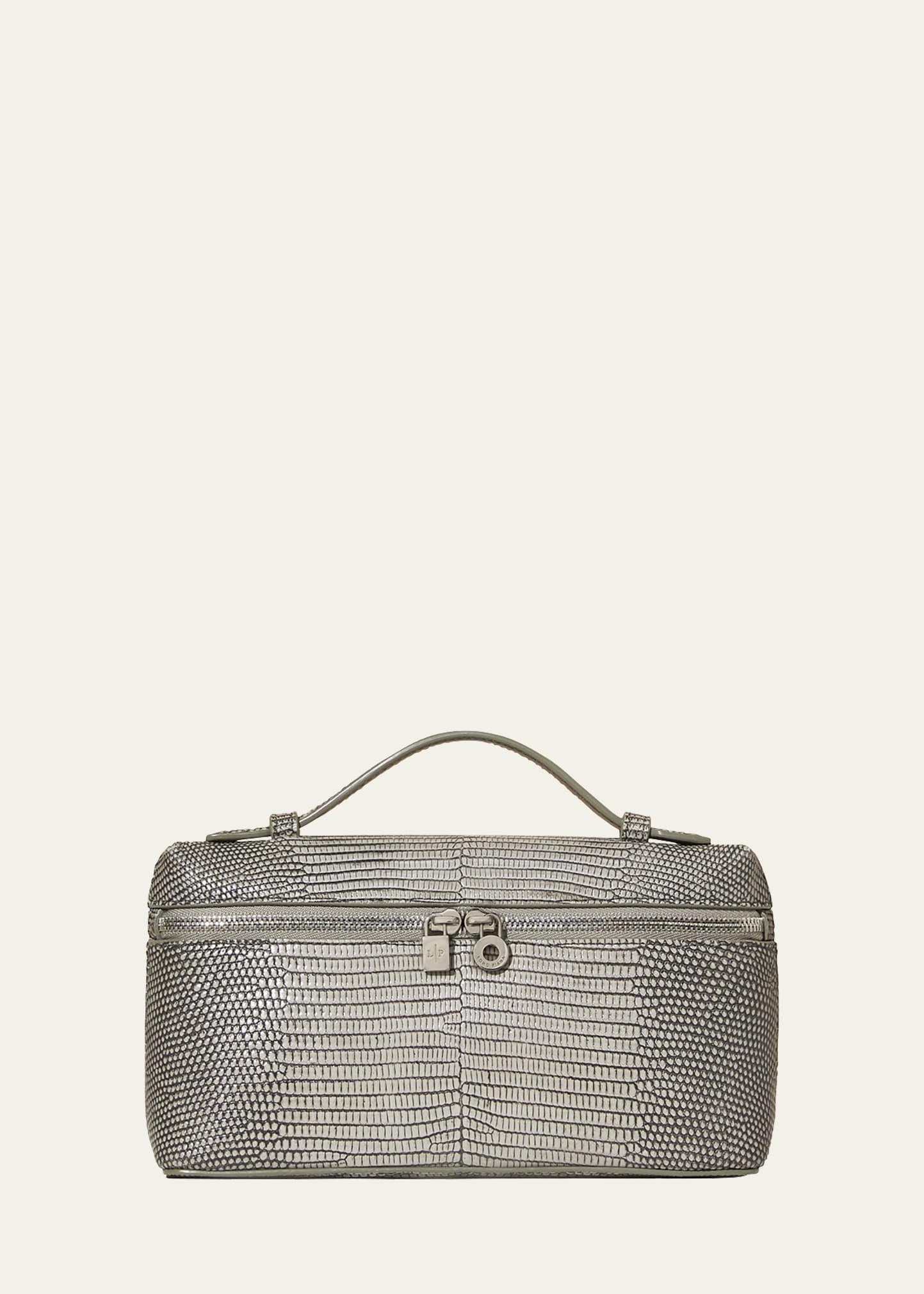 Loro Piana Leather Top Handle Bag In Tea Room