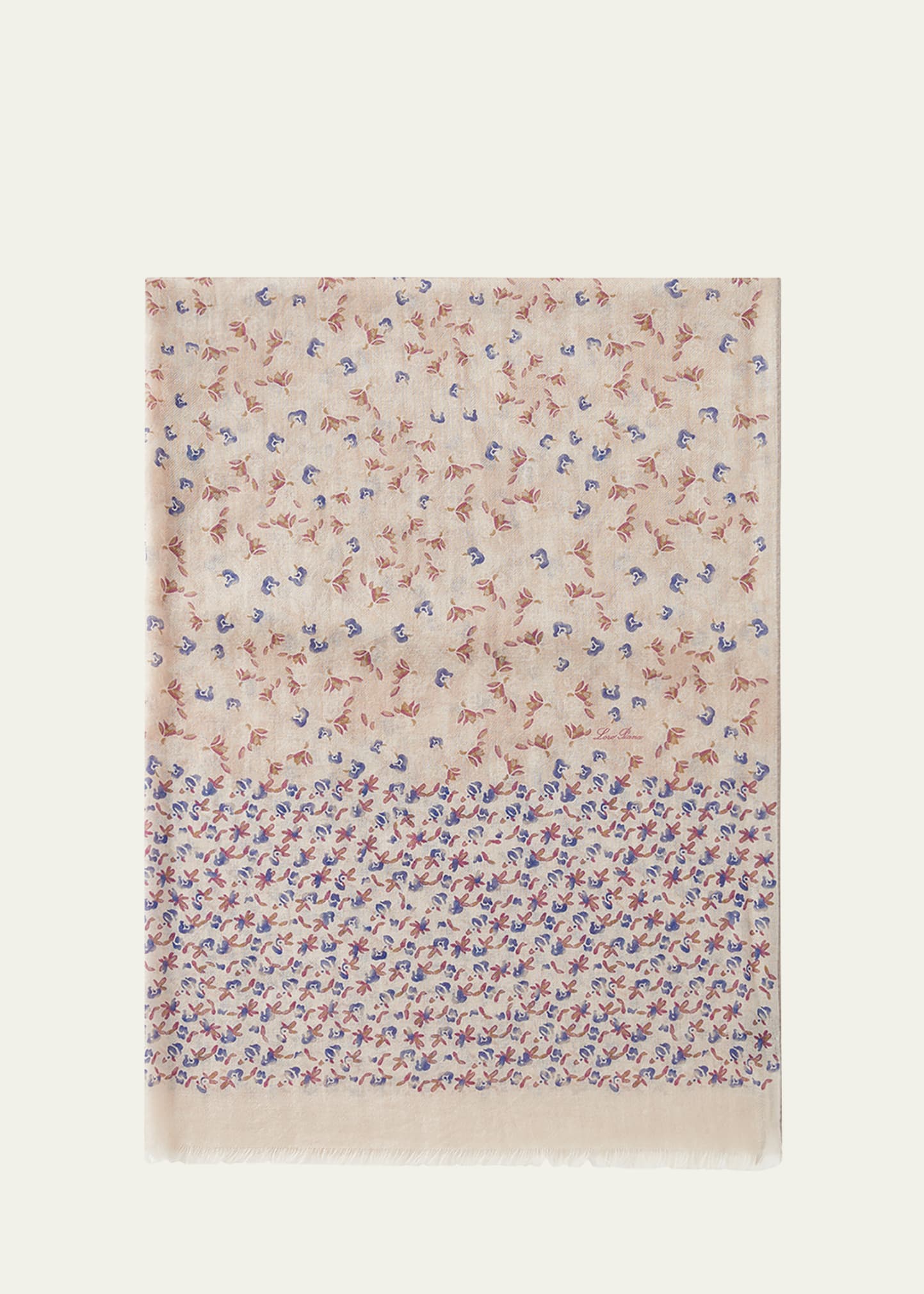 LORO PIANA STOLA WILDFLOWER MEADOW CASHMERE SCARF