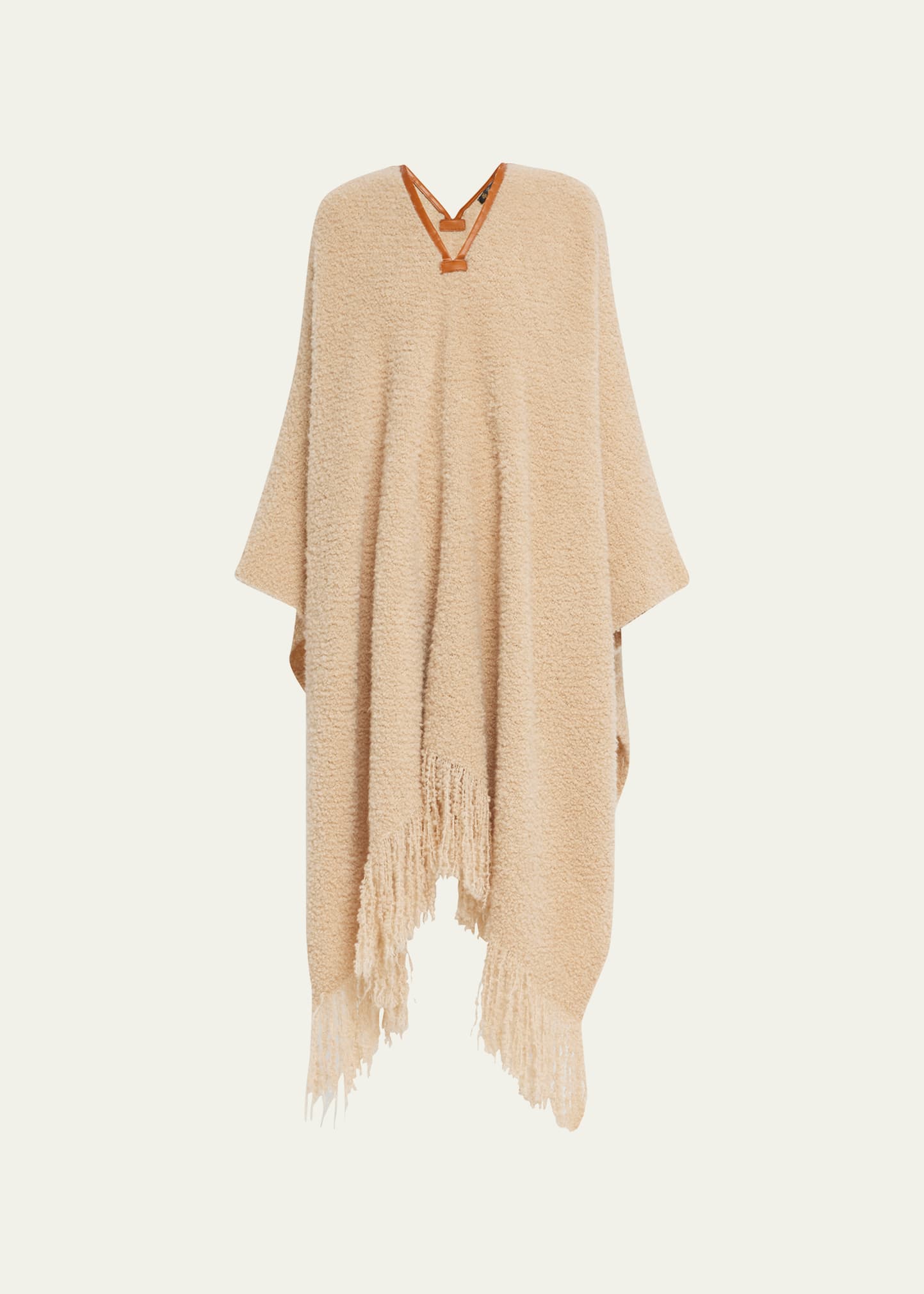Fluffy Boucle Poncho