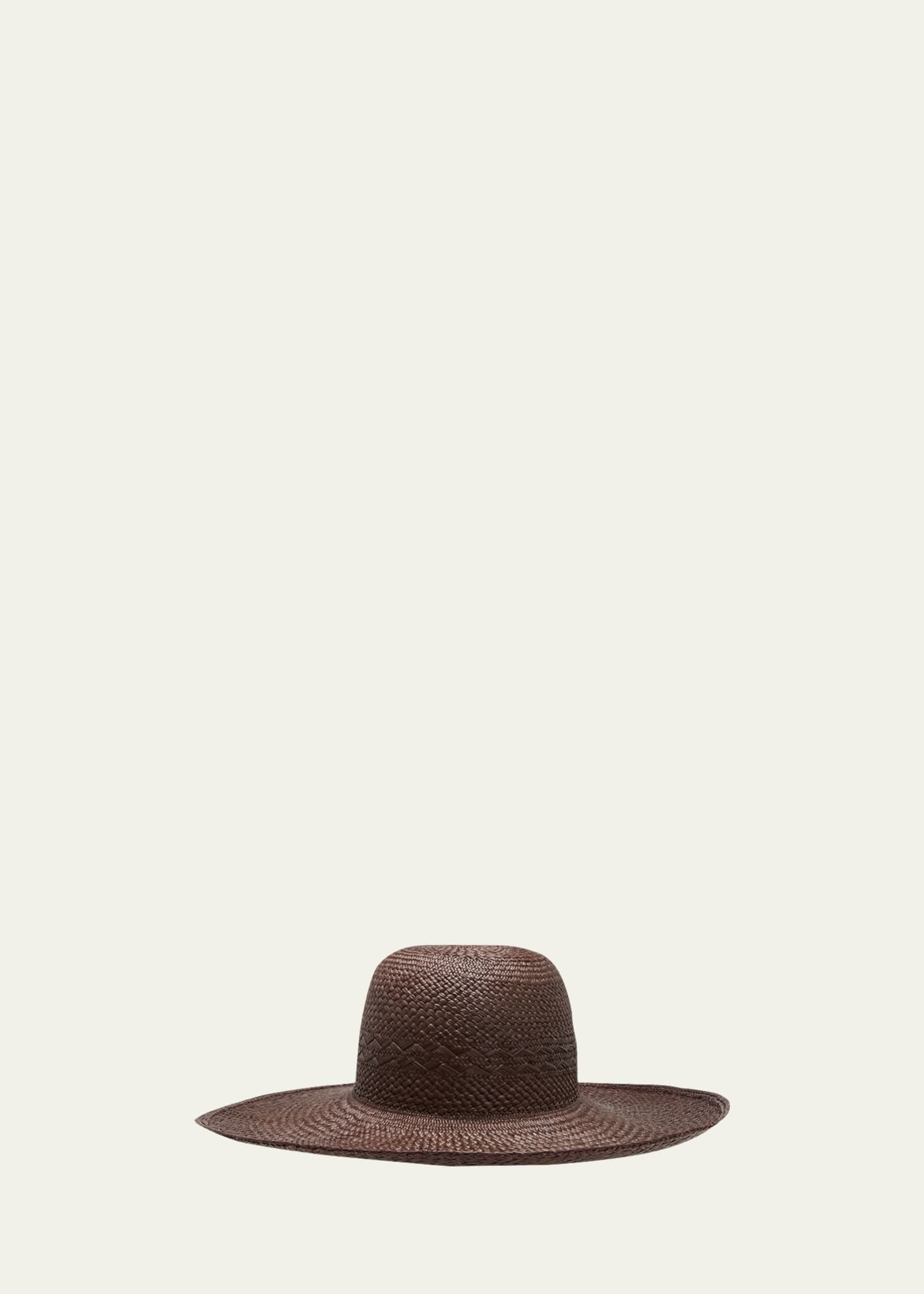 Loro Piana Gilda Woven Straw Hat In Hd72 Walnut