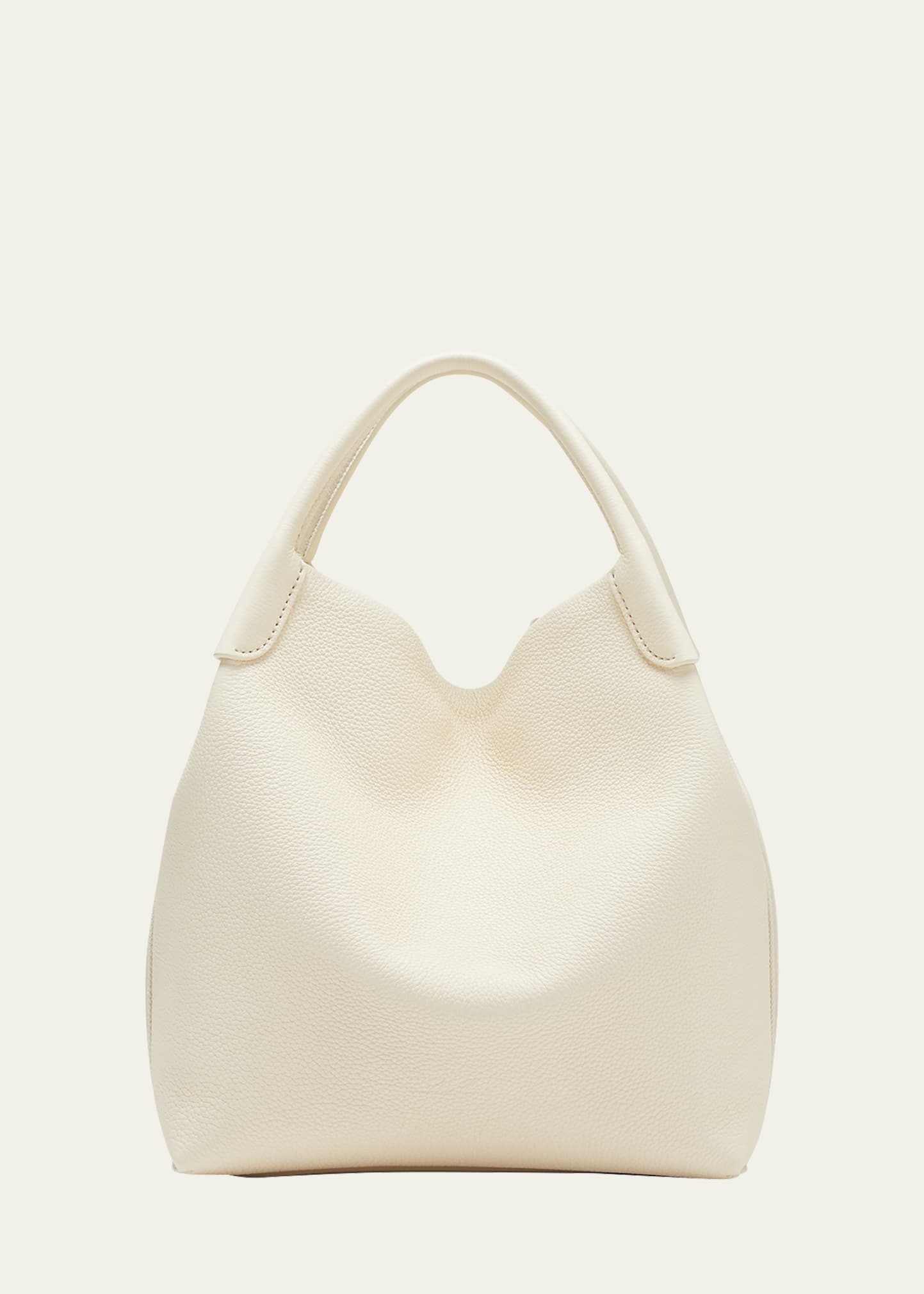 Loro Piana Bale Fine-grain Leather Crossbody Bag In Whisper White