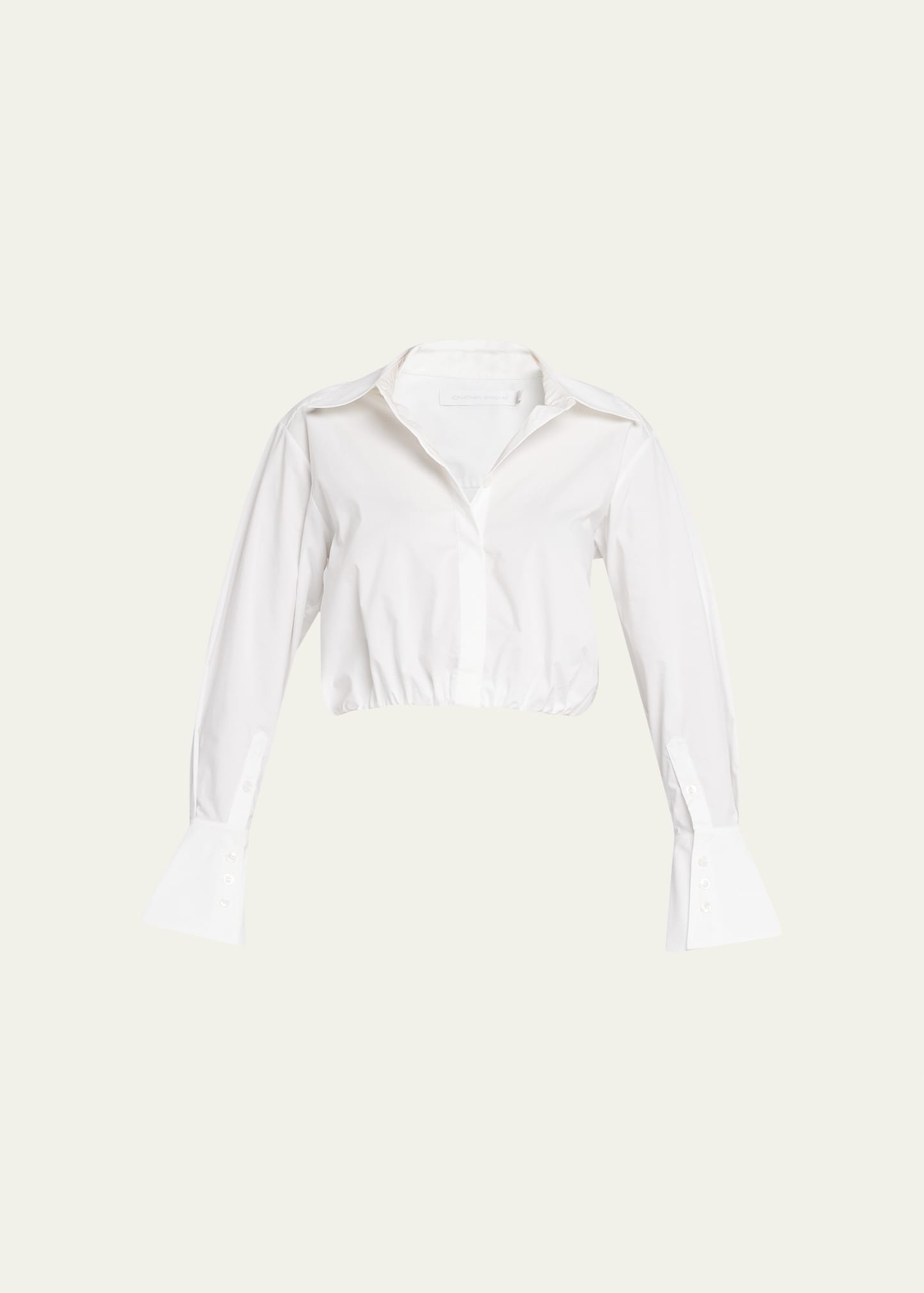 Simkhai Womens Blythe Cropped Woven Shirt White Xs In White