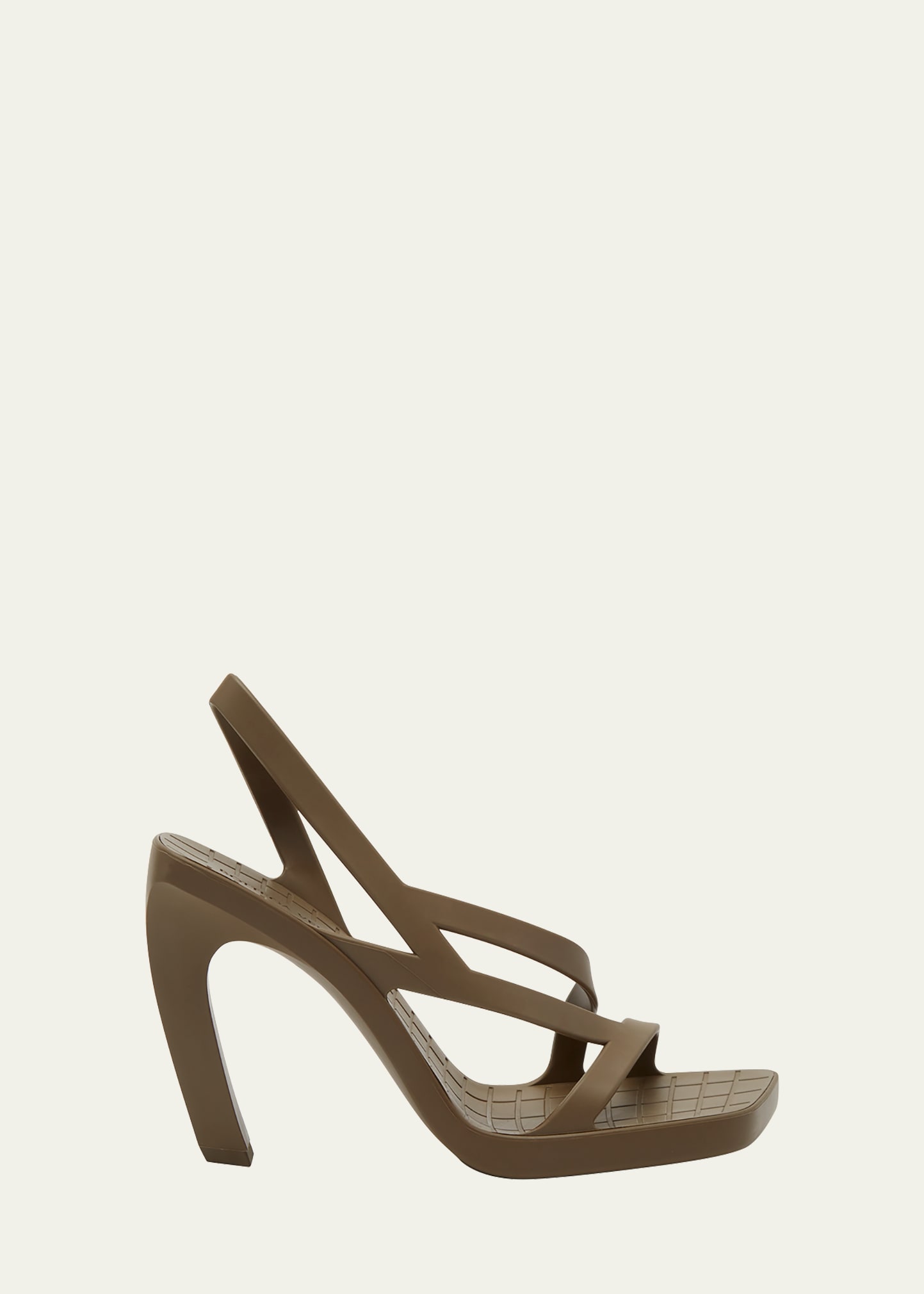 Bottega Veneta Jimbo Slingback Rubber Heeled Sandals In Gingersnap