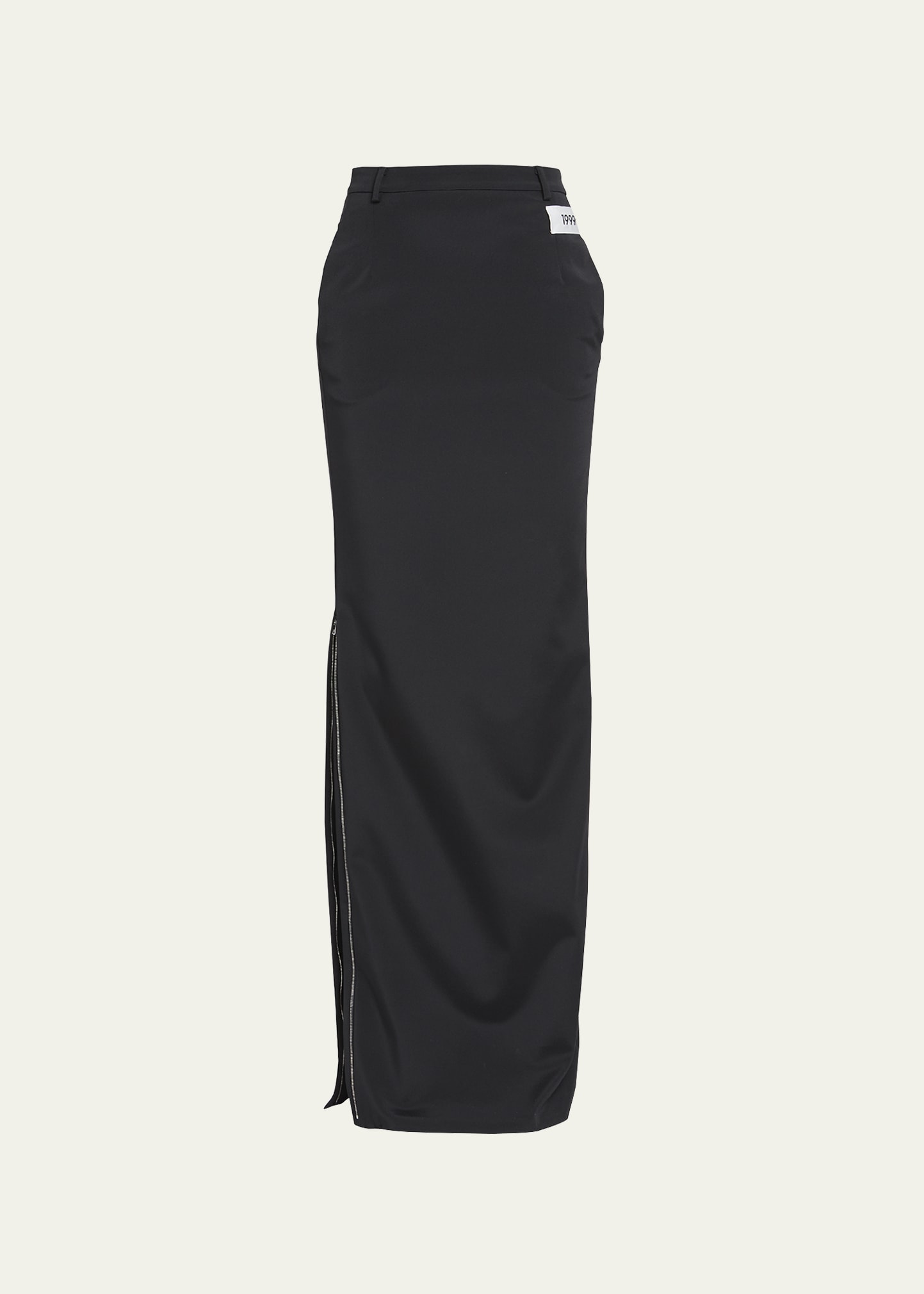 Dolce & Gabbana Technical Cady Long Skirt In Black
