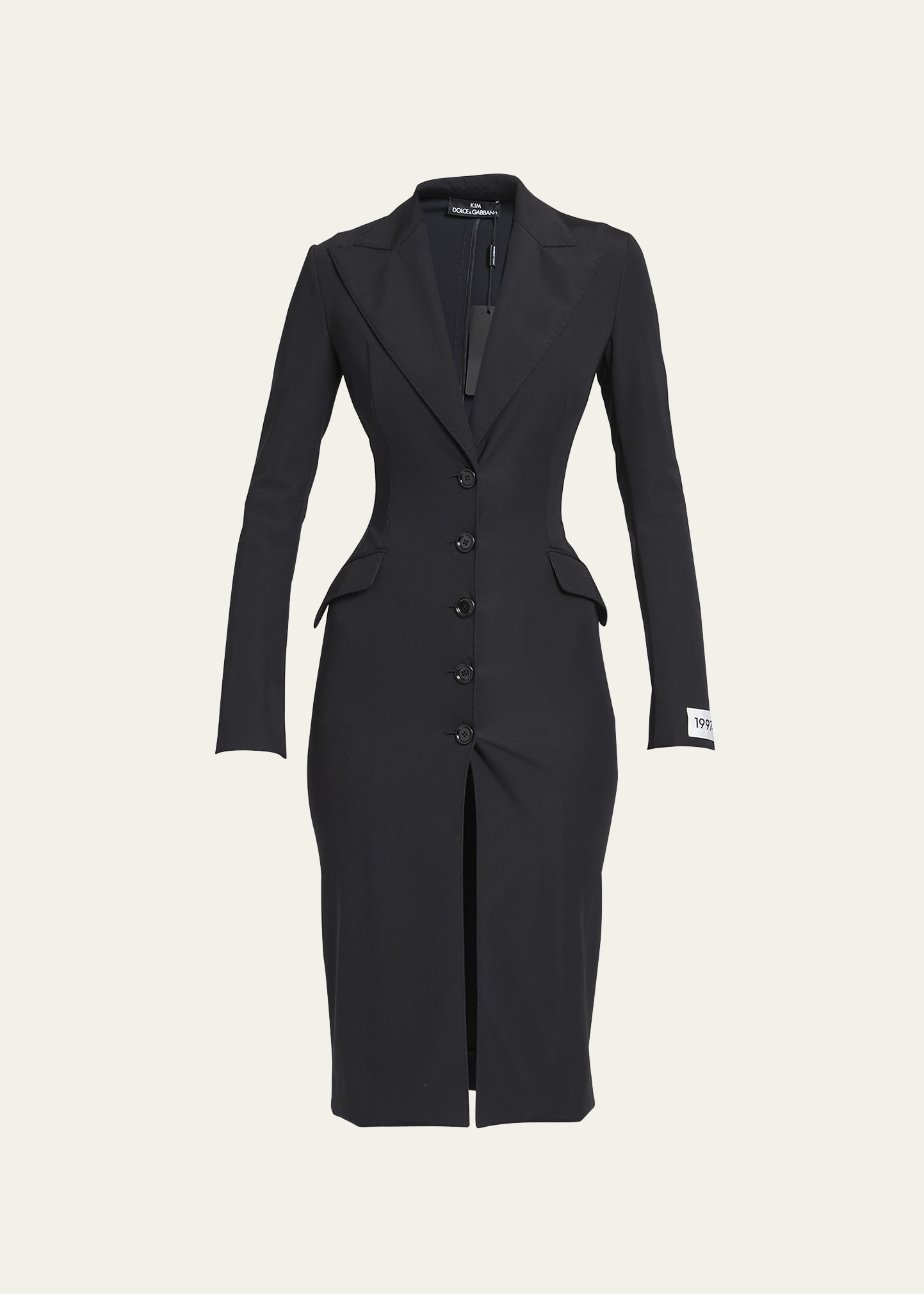 DOLCE & GABBANA JERSEY STRETCH SINGLE-BREASTED COAT