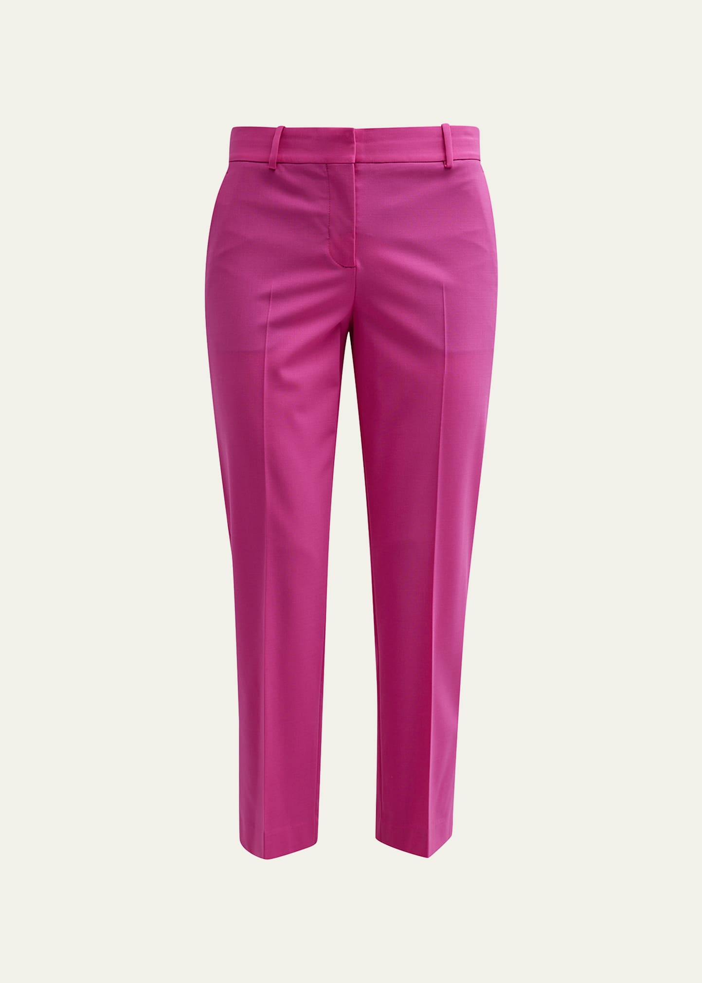 Theory Treeca Good Wool Cropped Pants In Carnation