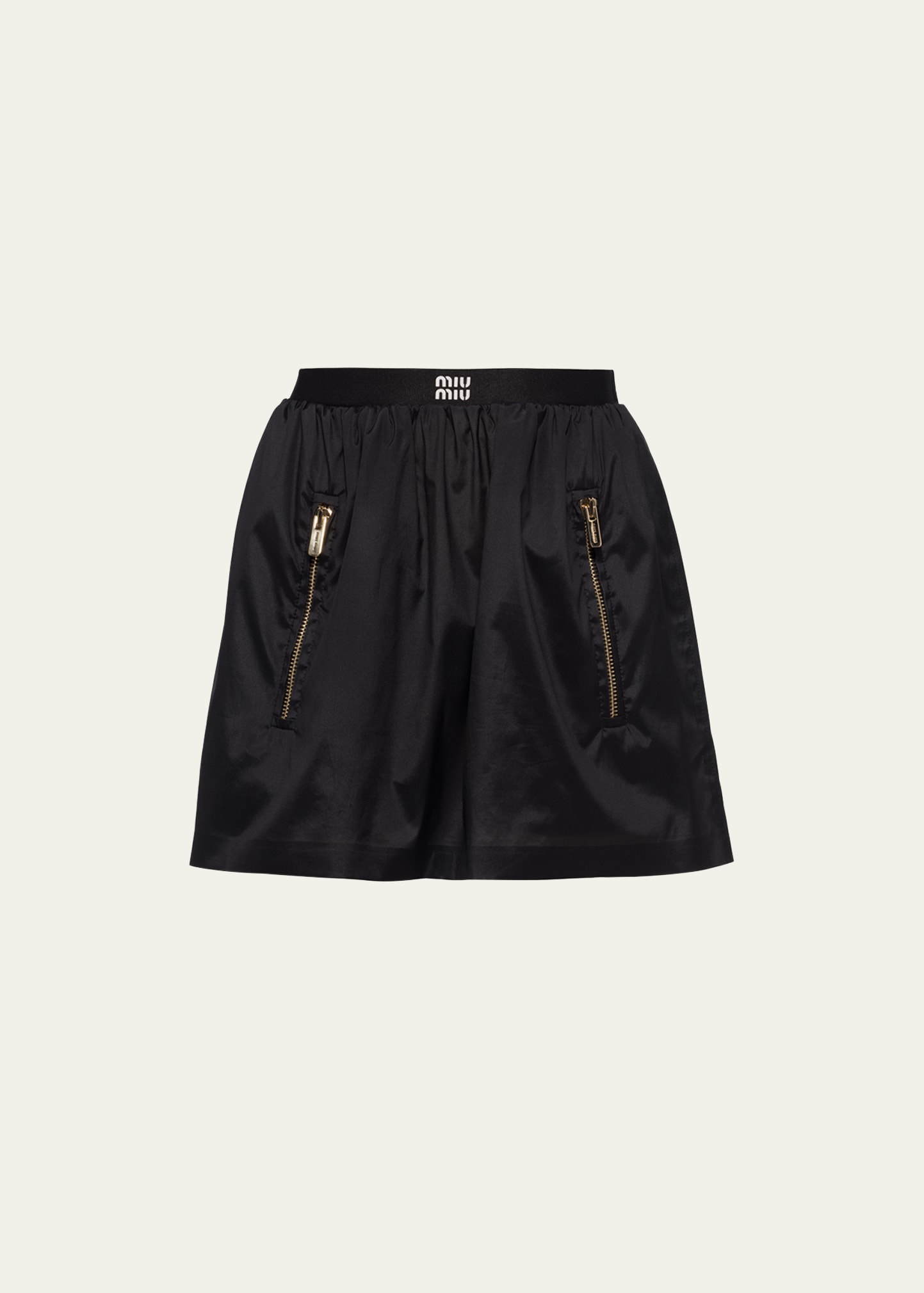 Technical Silk Mini Skirt