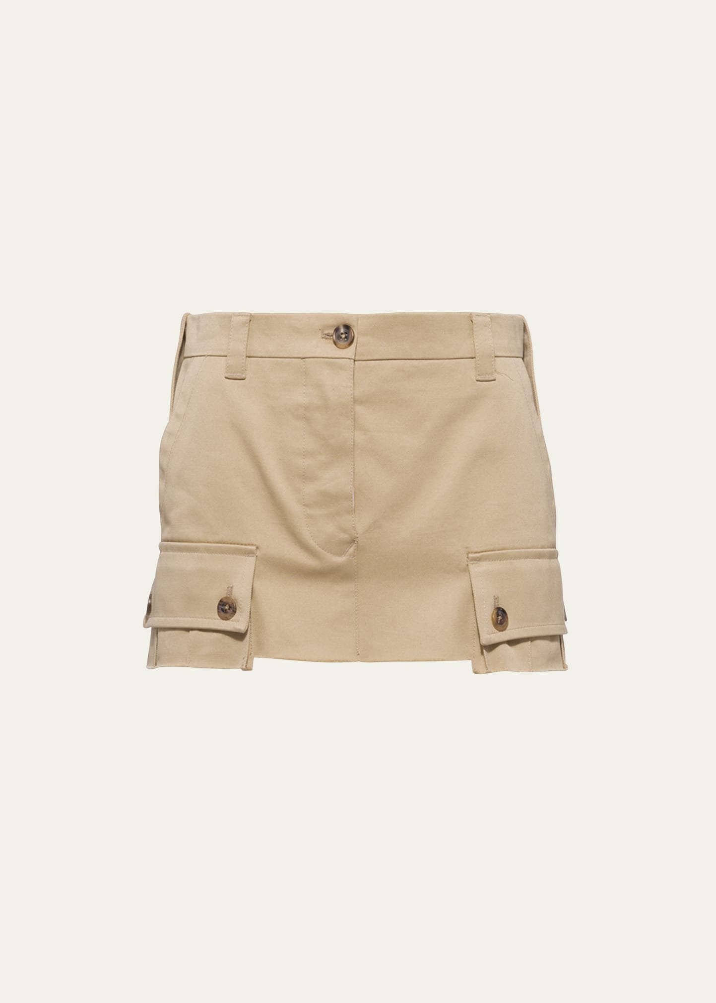 Shop Miu Miu Chino Cargo Mini Skirt In F0065 Corda