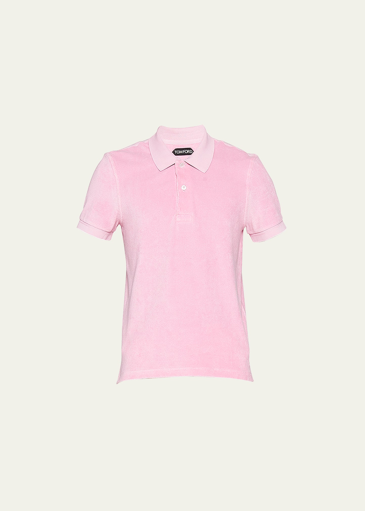 Tom Ford Pimk Short-sleeves Polo In Cotton Piquet Jersey Man In Peony