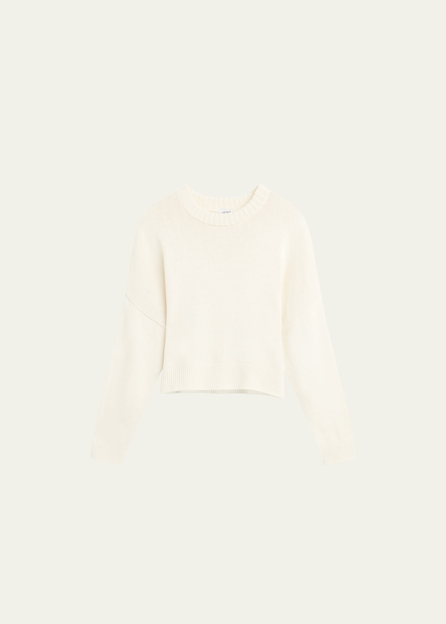 May Boxy Cotton Knit Crewneck Sweater