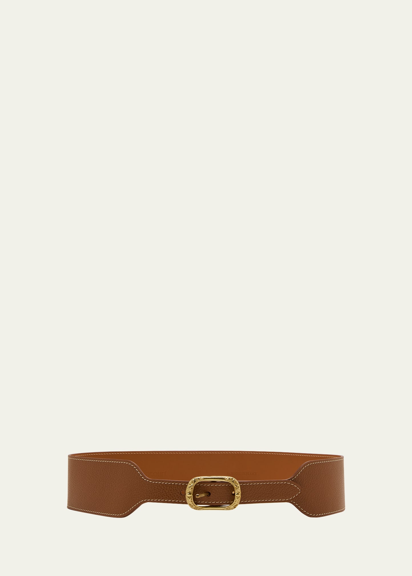 Vaincourt Paris L'attirante Leather Waist Belt In 17 Havane