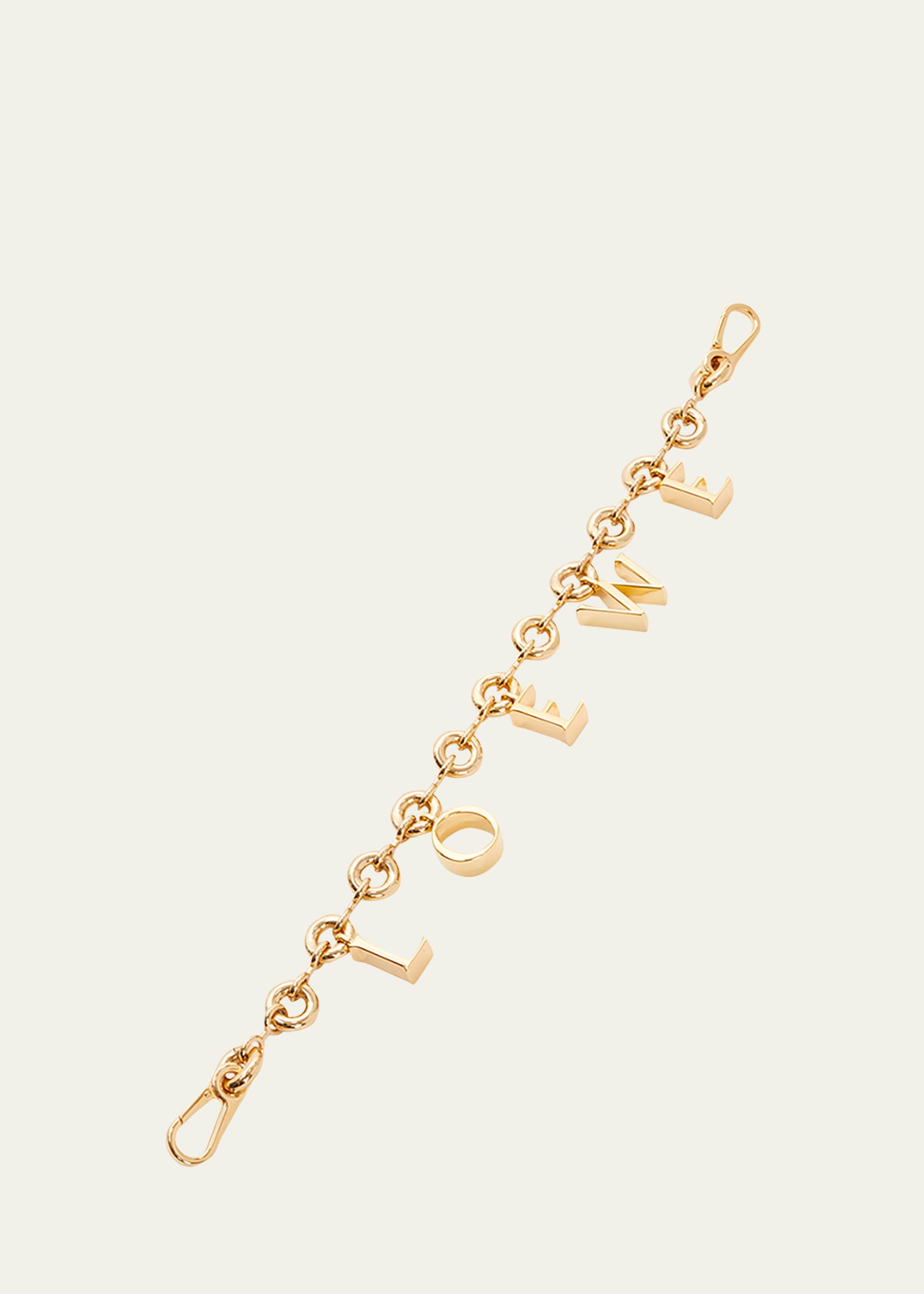 Loewe Logo Charm Chain Bracelet In Gold