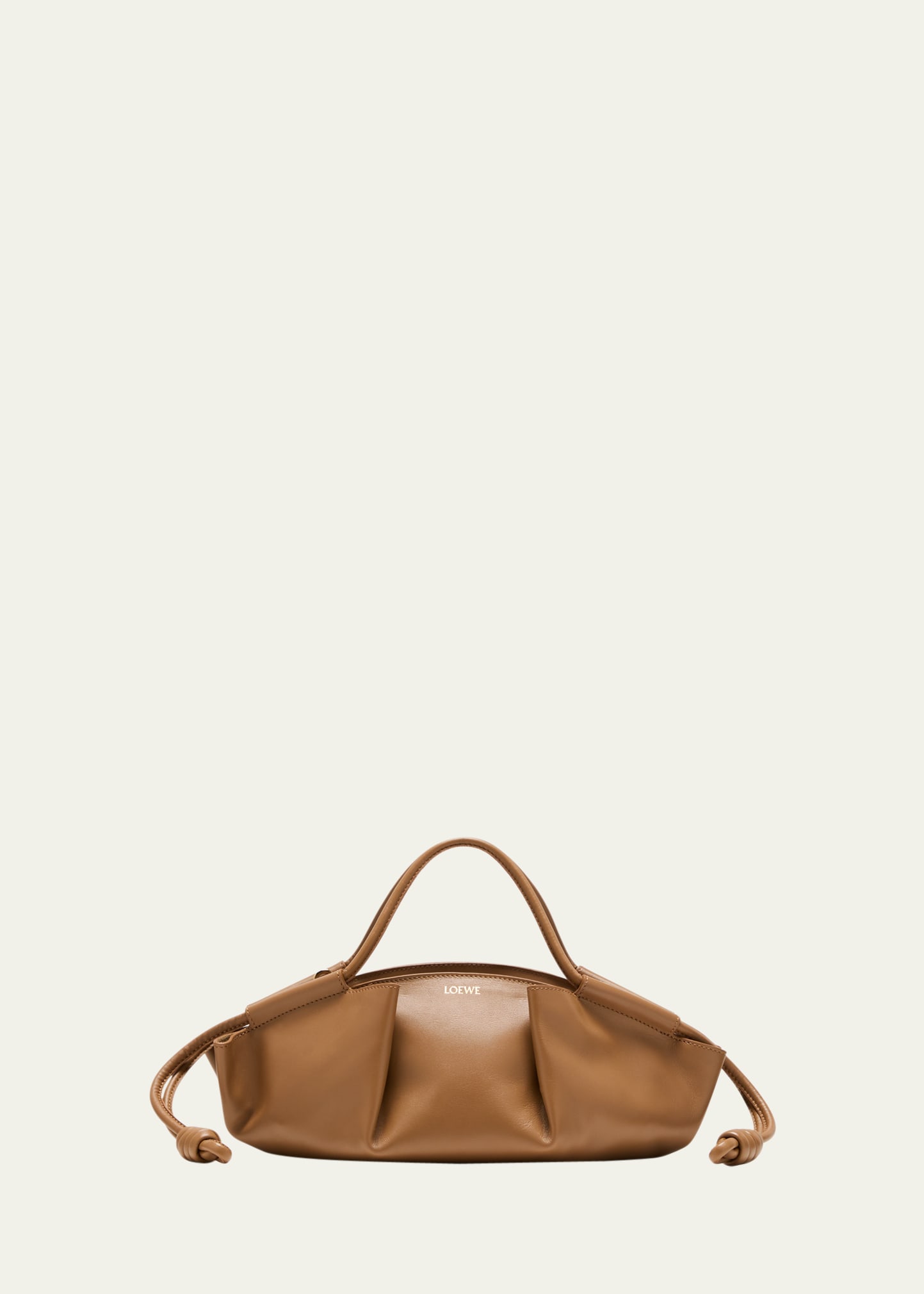 Loewe Paseo Small Leather Top-handle Bag In 3980 Oak