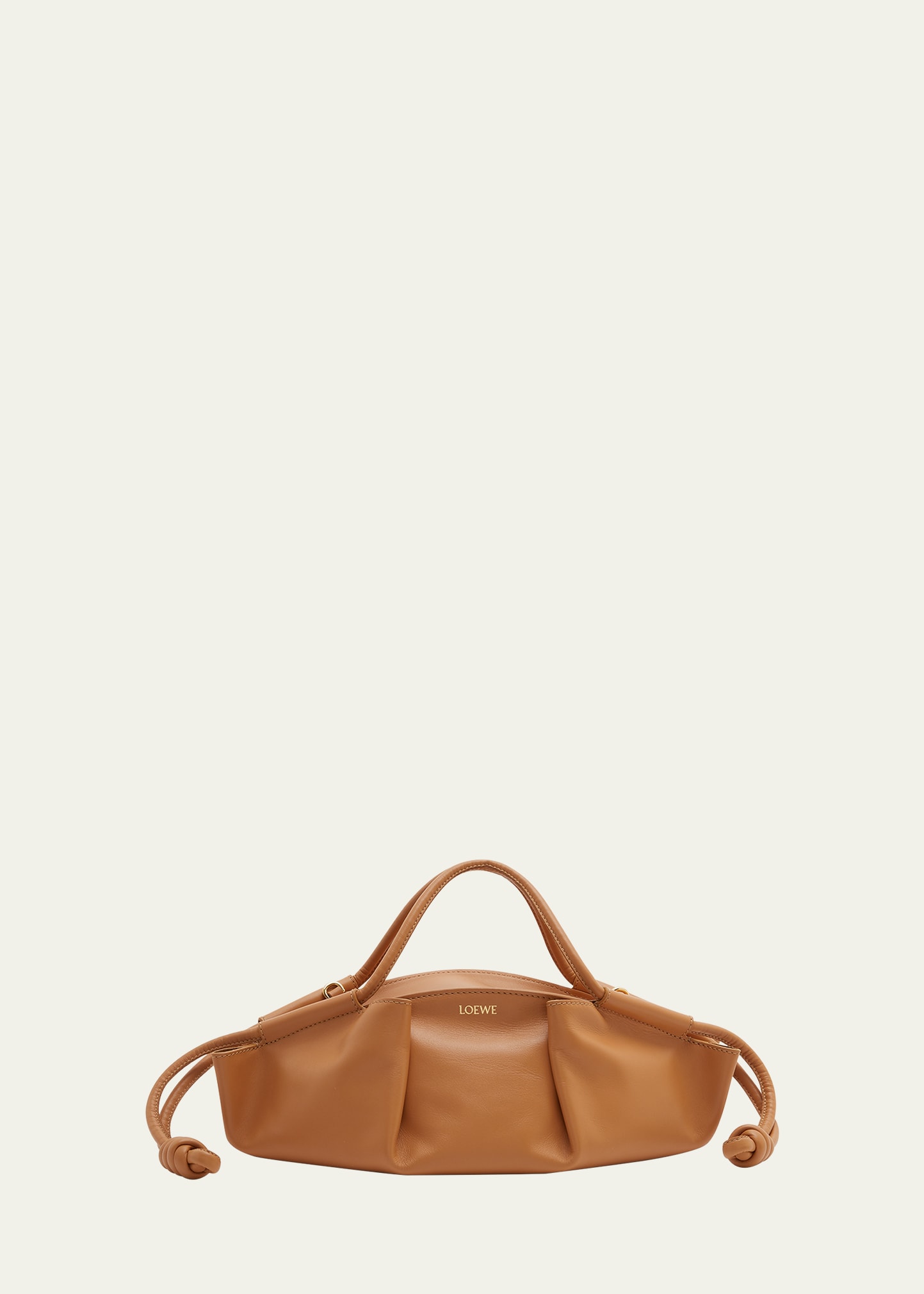 Loewe Paseo Small Leather Top-handle Bag In Warm Desert