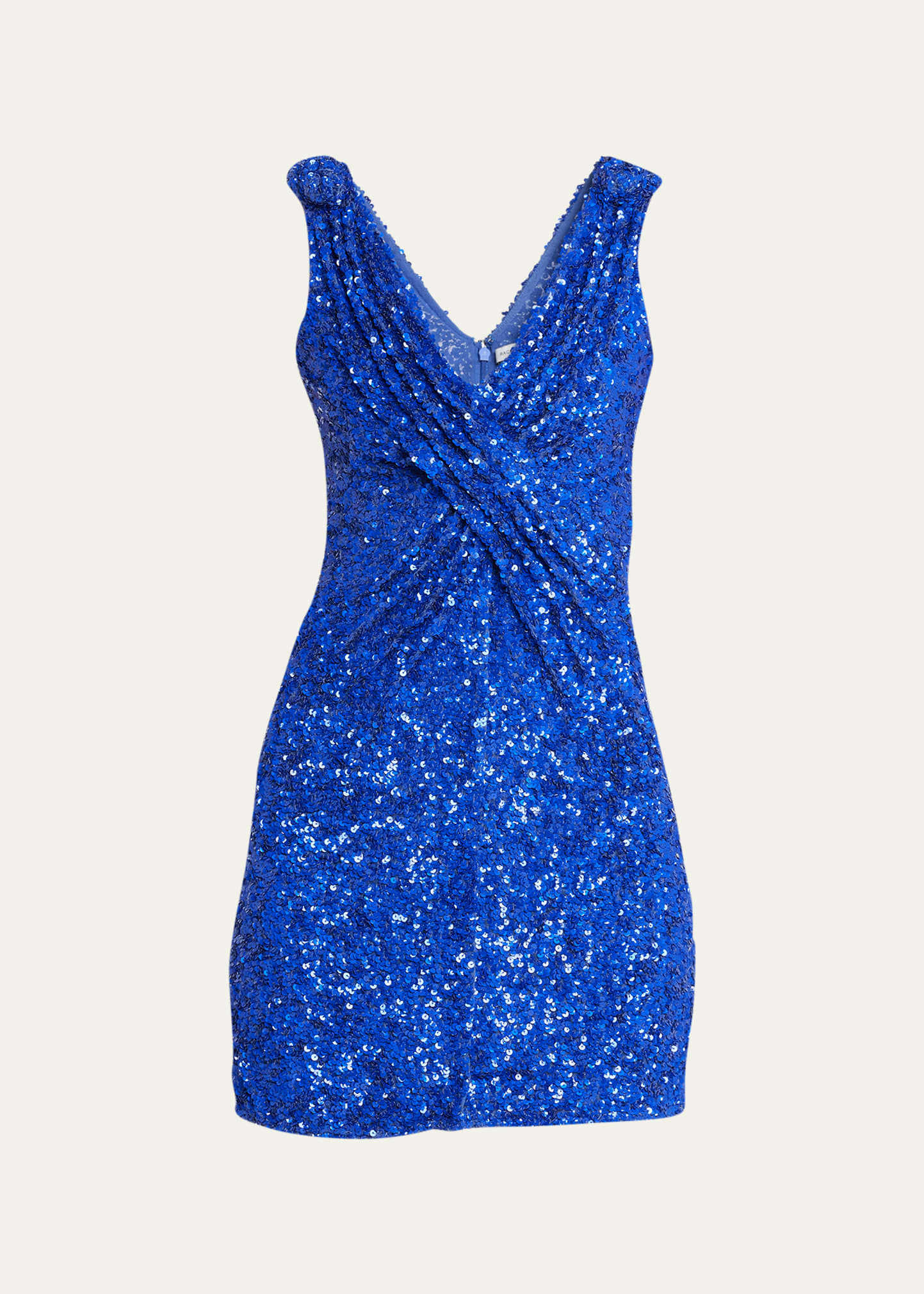Rachel Gilbert Elio Hand-embellished Mini Dress In Blue