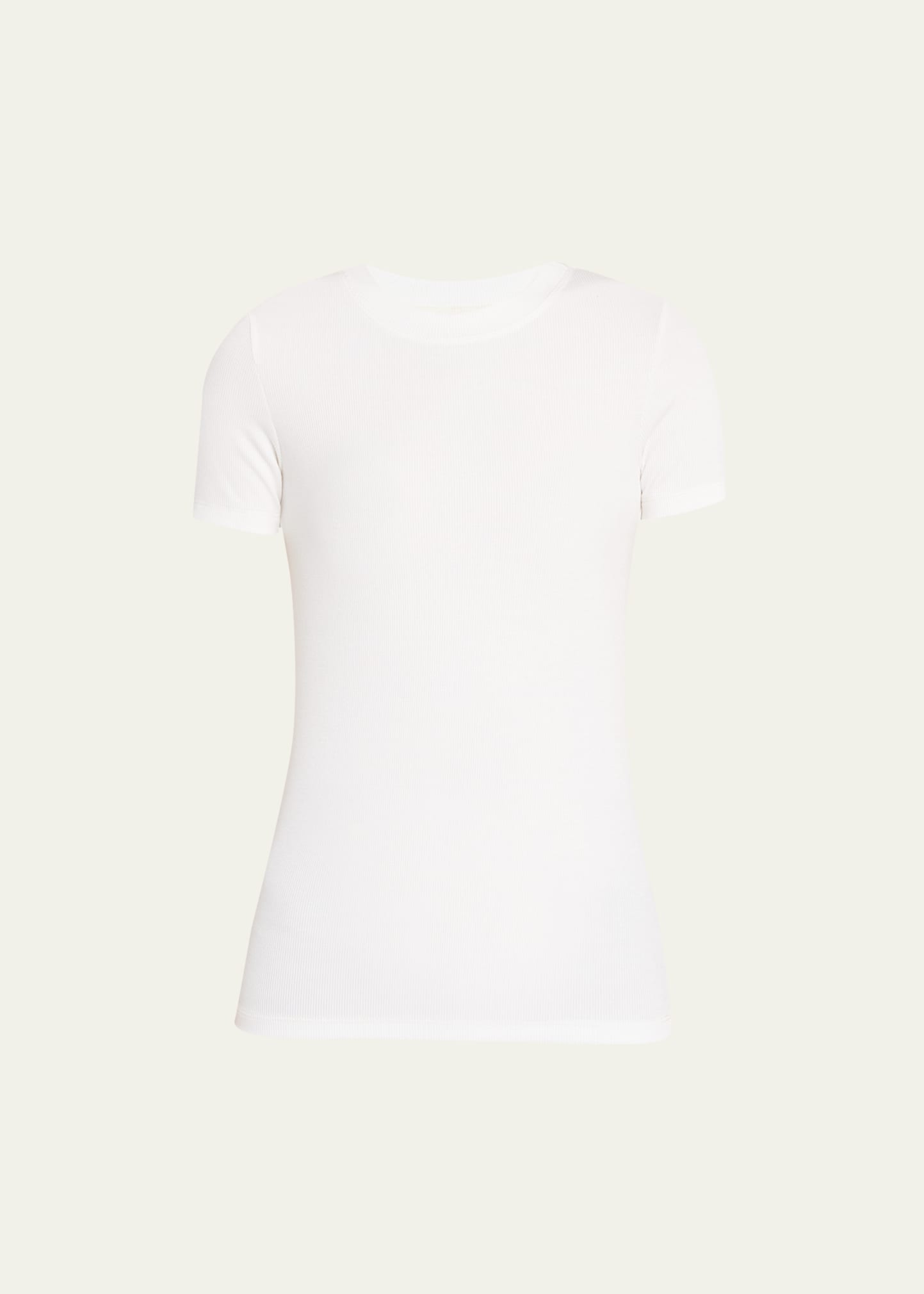 Splits59 Louis Rib-knit Short-sleeve T-shirt In White