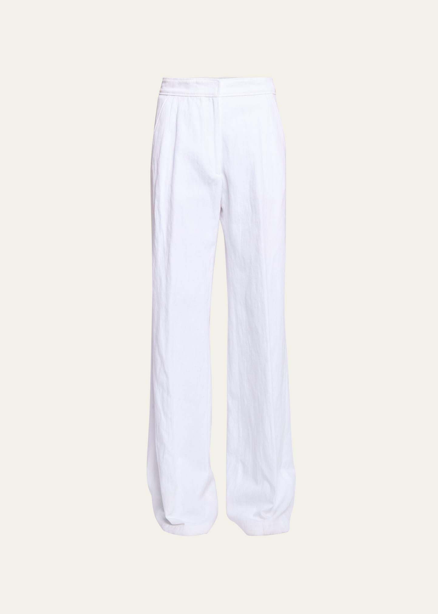 DRIES VAN NOTEN PANTERY WIDE-LEG LINEN PANTS