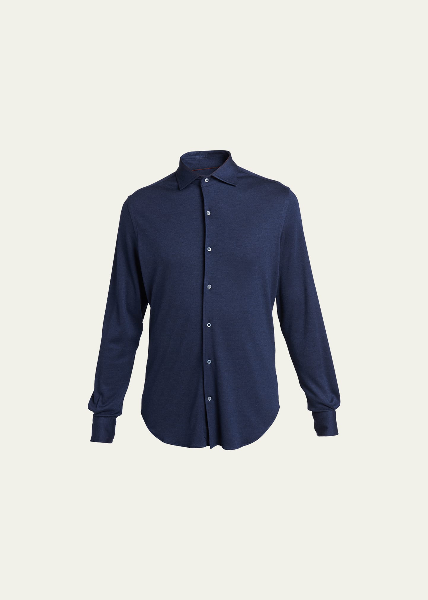 Shop Loro Piana Men's Andrew Cashmere-silk Sport Shirt In W532 Ombre Blue