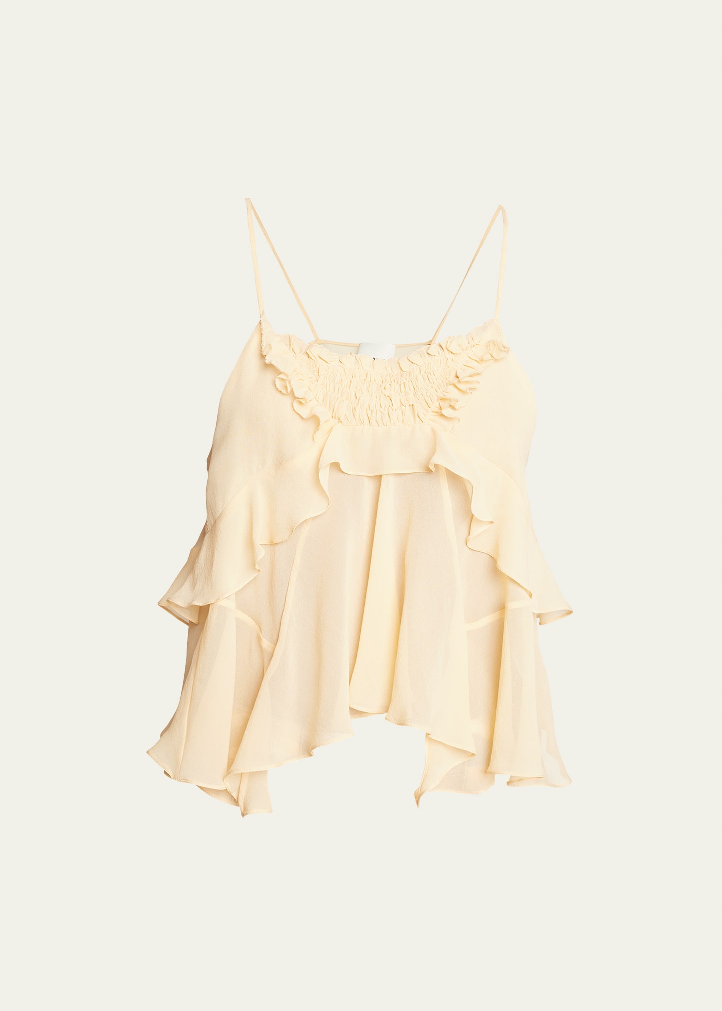 Isabel Marant Tamila Ruffled Silk-chiffon Camisole In Sunshine