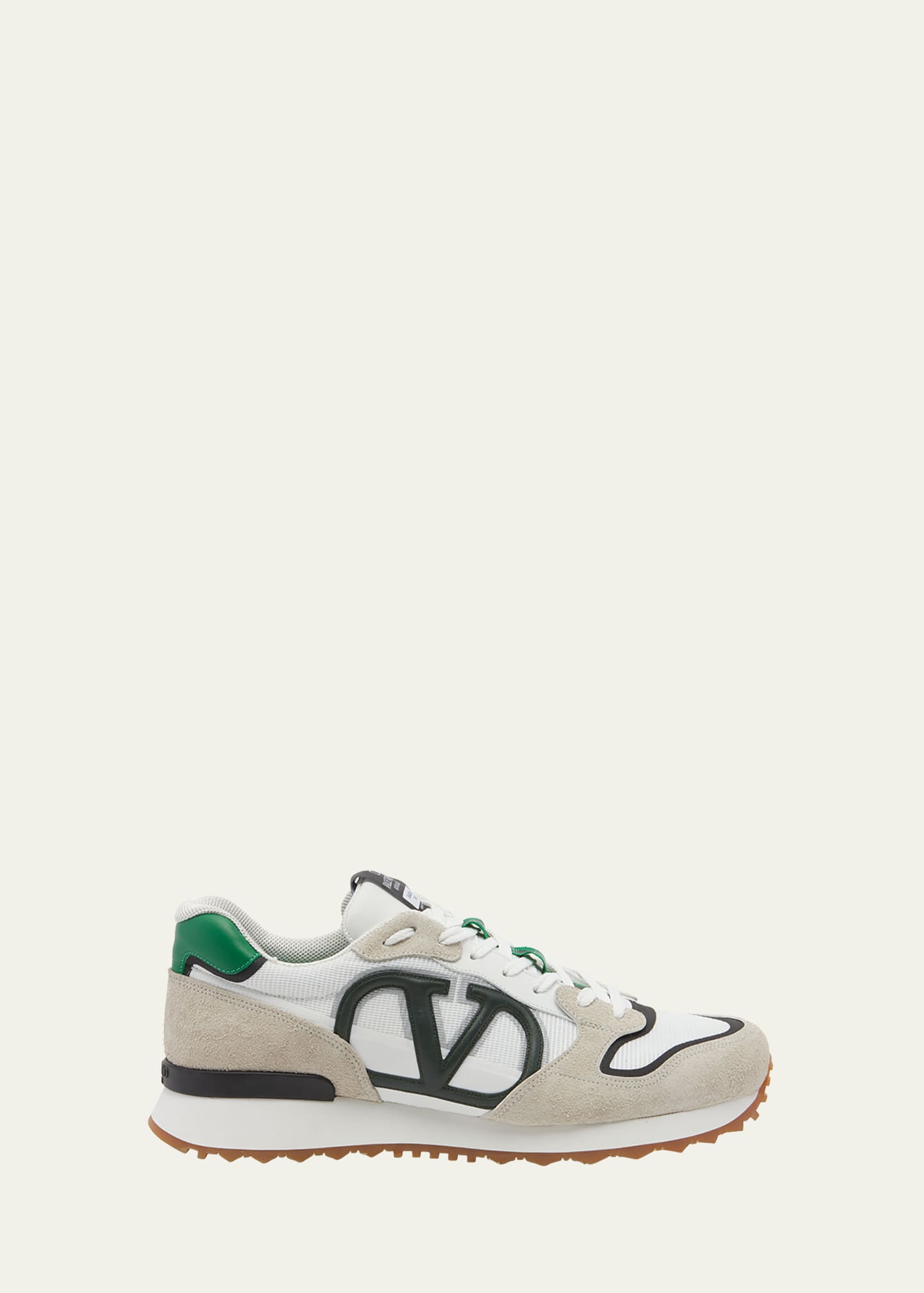 Valentino Garavani Men's Vlogo Pace Textile Runner Sneakers In Ice