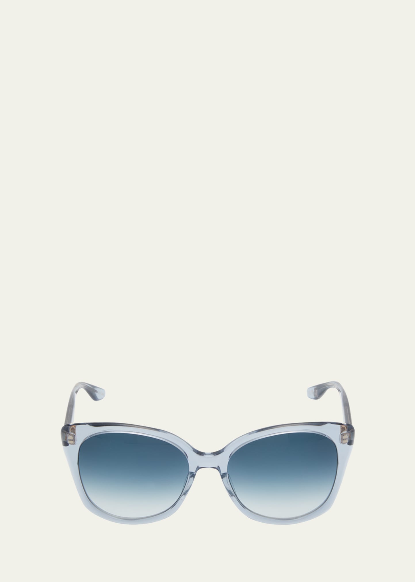 Barton Perreira Brow Babe Acetate Butterfly Sunglasses In Transparent Grey