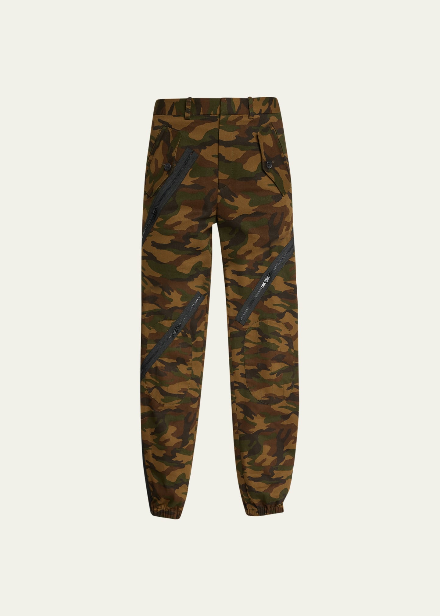 Monse Zip Detail Camo Print Cotton Twill Cargo Pants In Camo