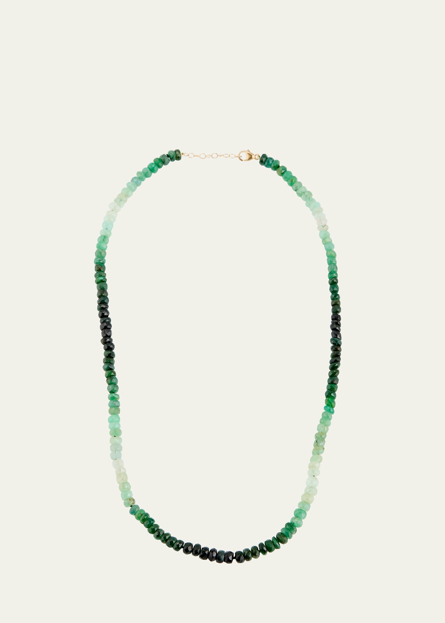 Jia Jia Ombre Emerald Bead Necklace In Emerald Multi