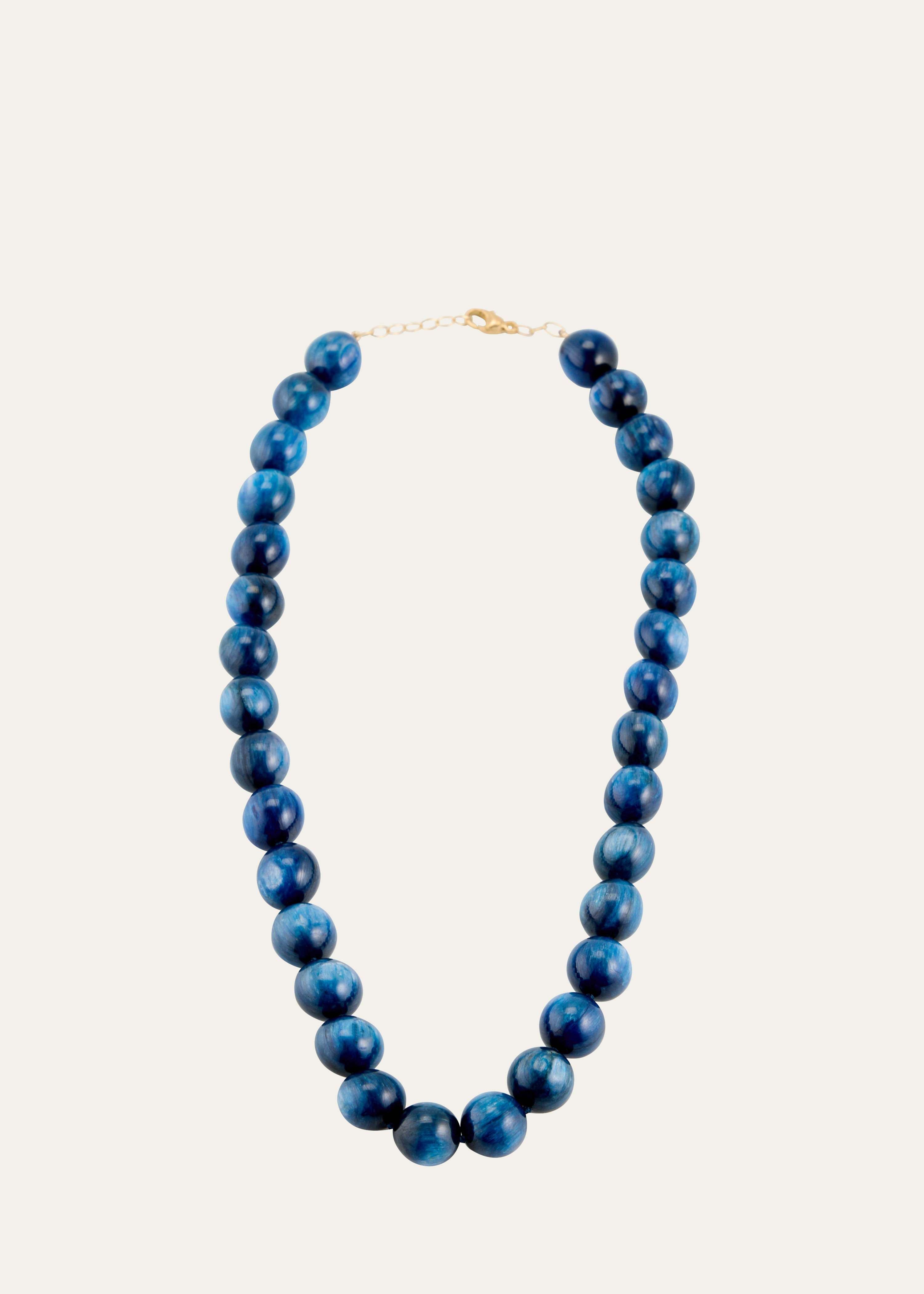 Jia Jia Smooth Kyanite Crystal Sphere Necklace In Blue