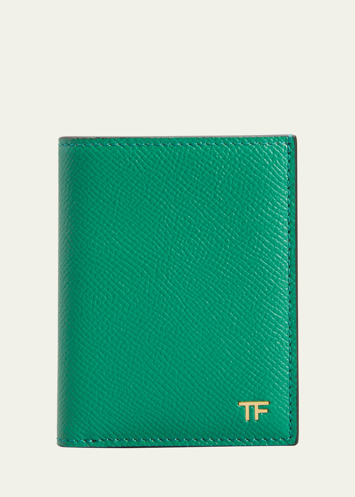 Tom Ford Men's T-line Leather Bifold Card Holder In Mint | ModeSens