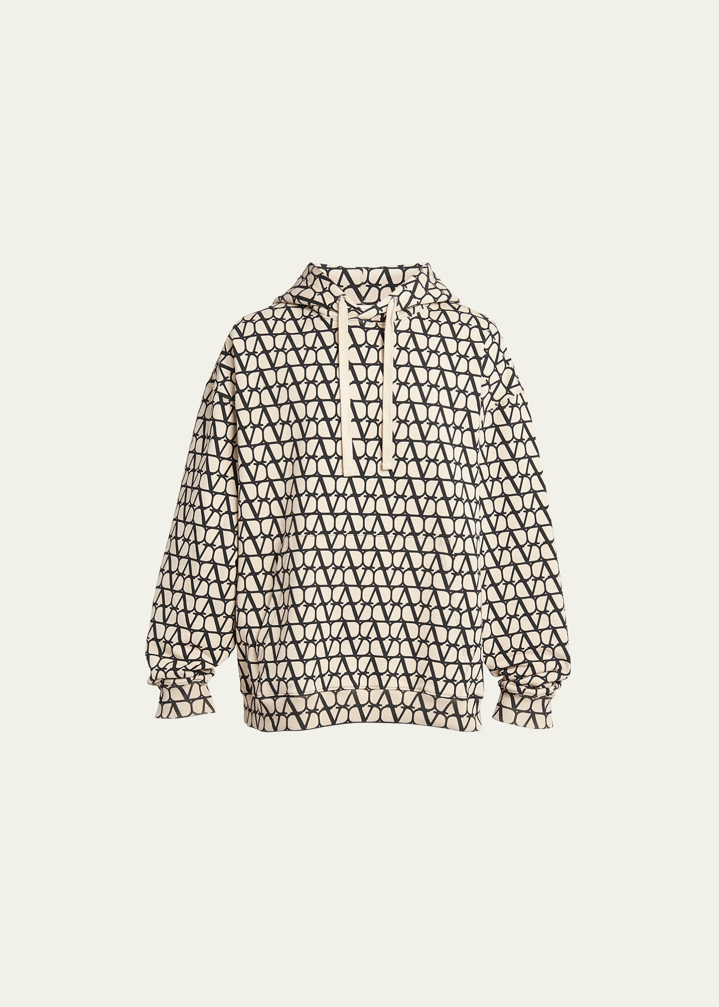 Valentino Toile Iconographe Hooded Sweatshirt In Brown Multi