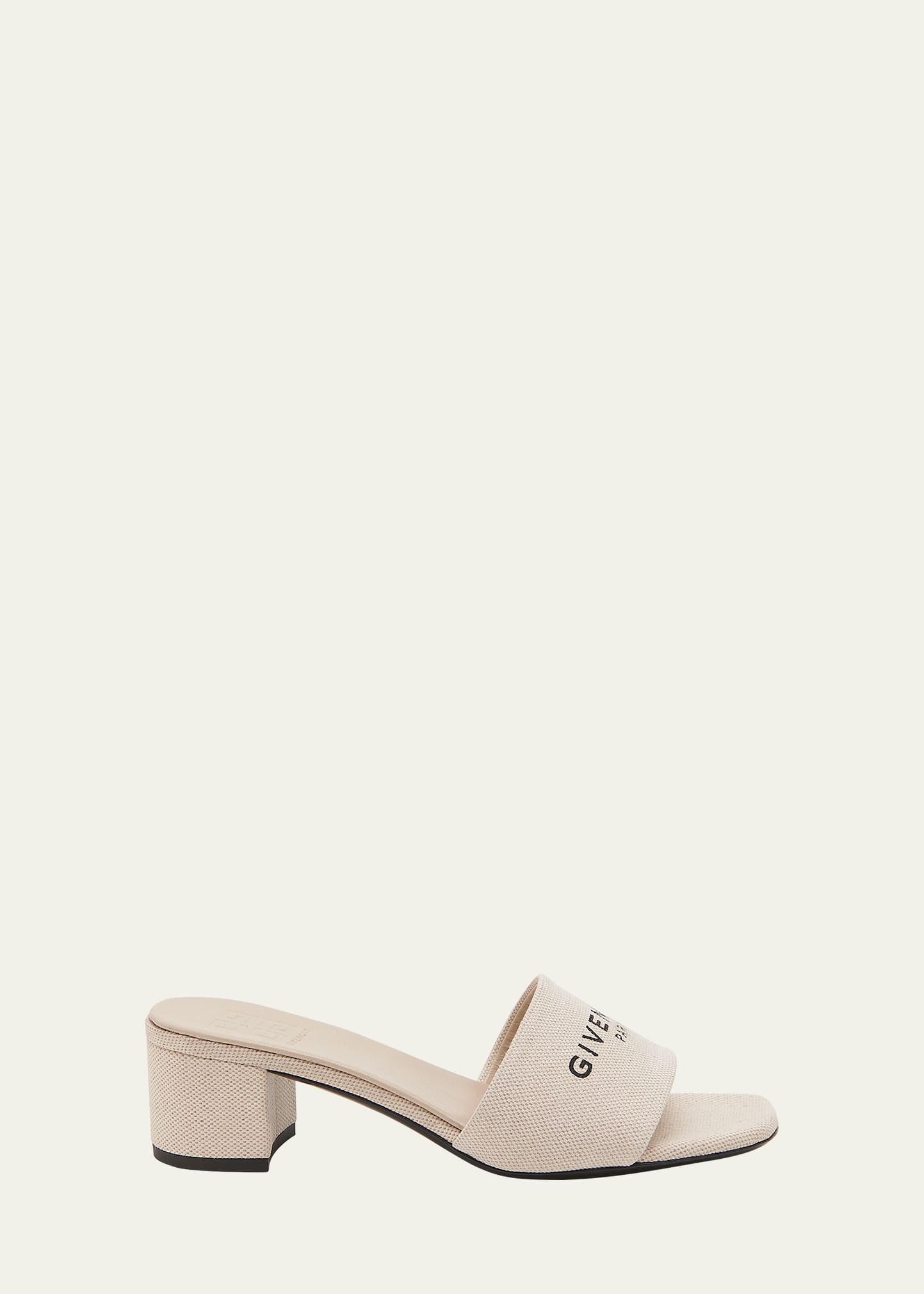 Cotton Logo Mule Sandals