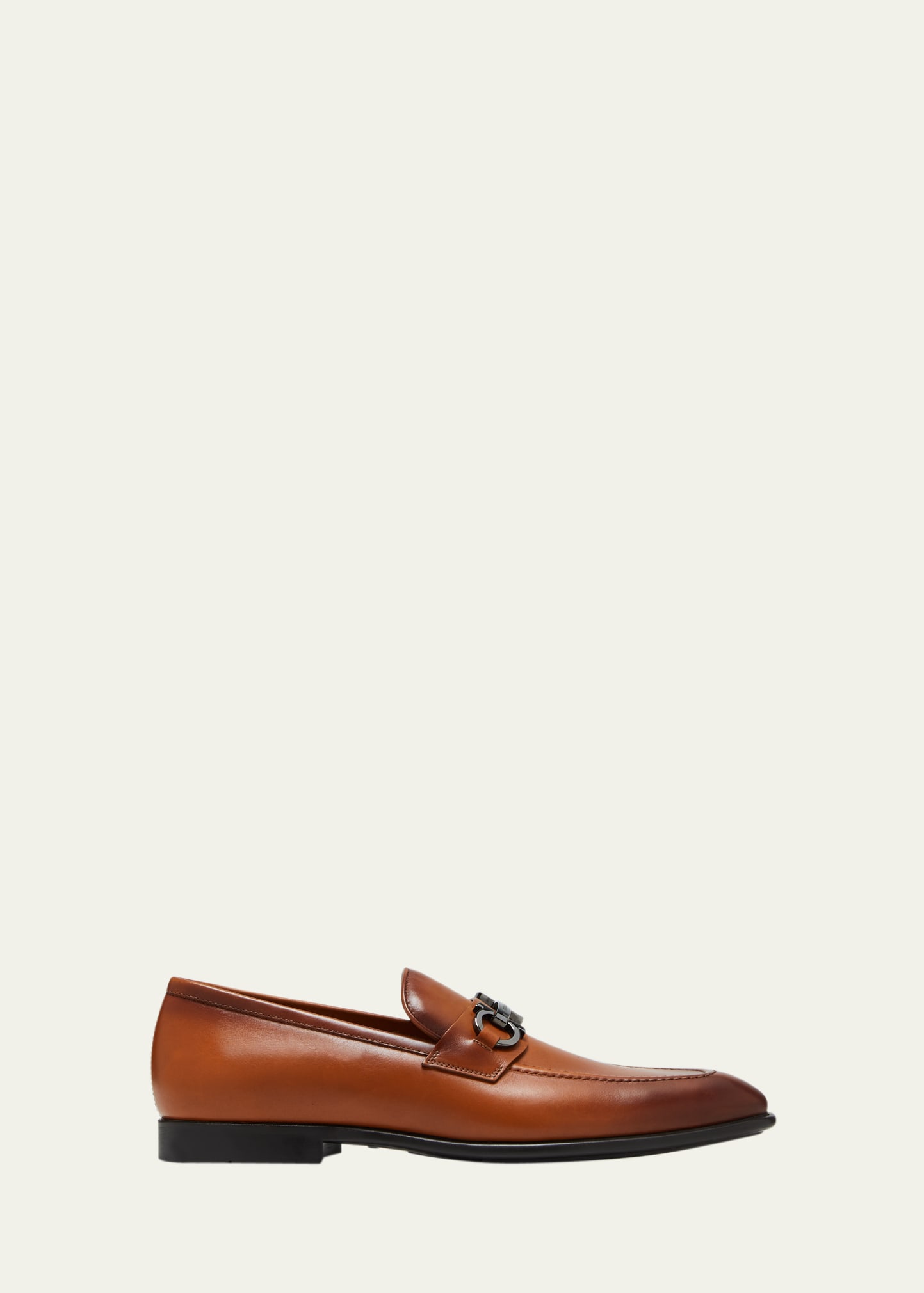 Ferragamo Men's Foster Gancini Leather Loafers In New Vicuna