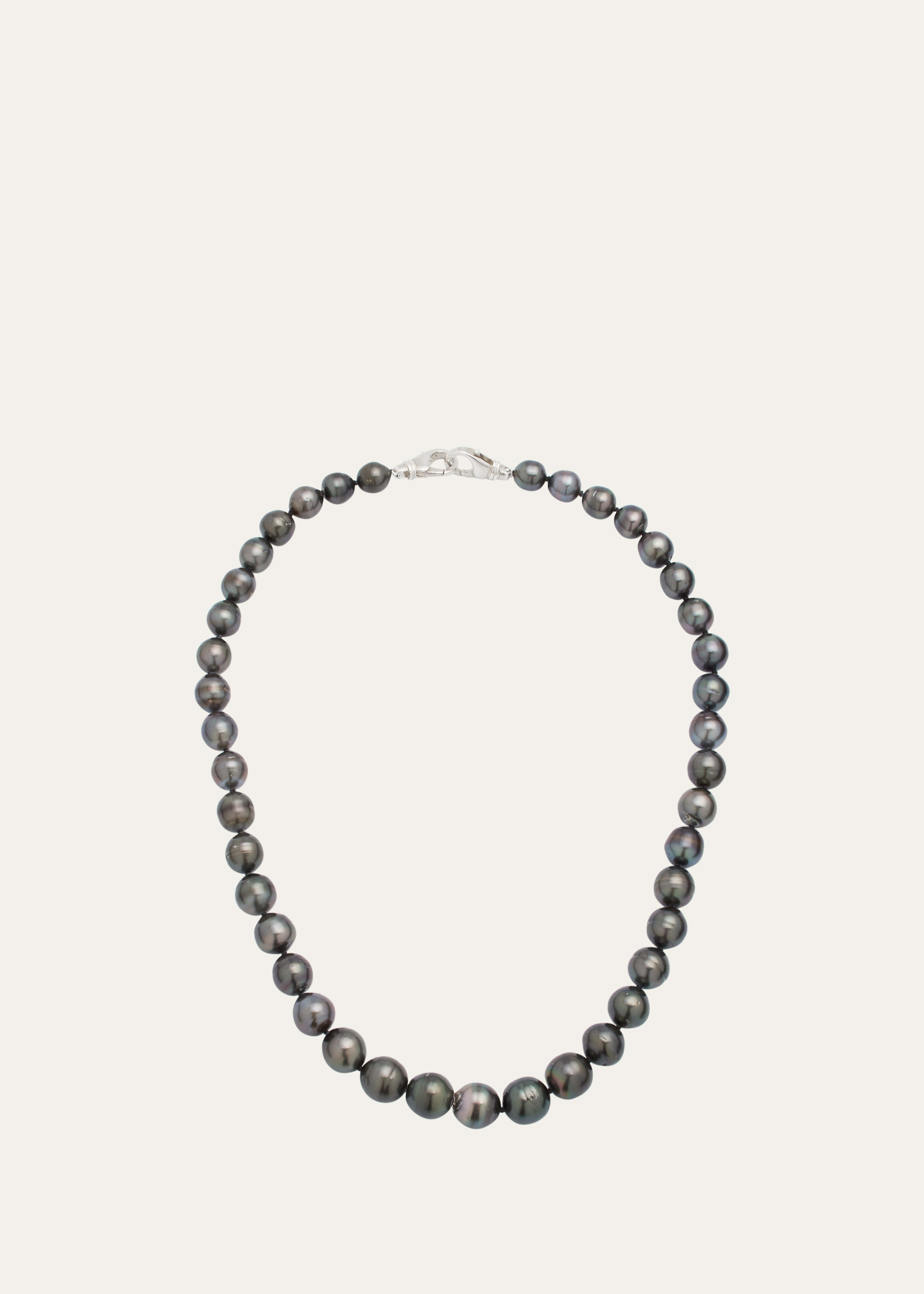 Lois Sasson Design Men's Baroque Black Tahitian Pearl Necklace | ModeSens