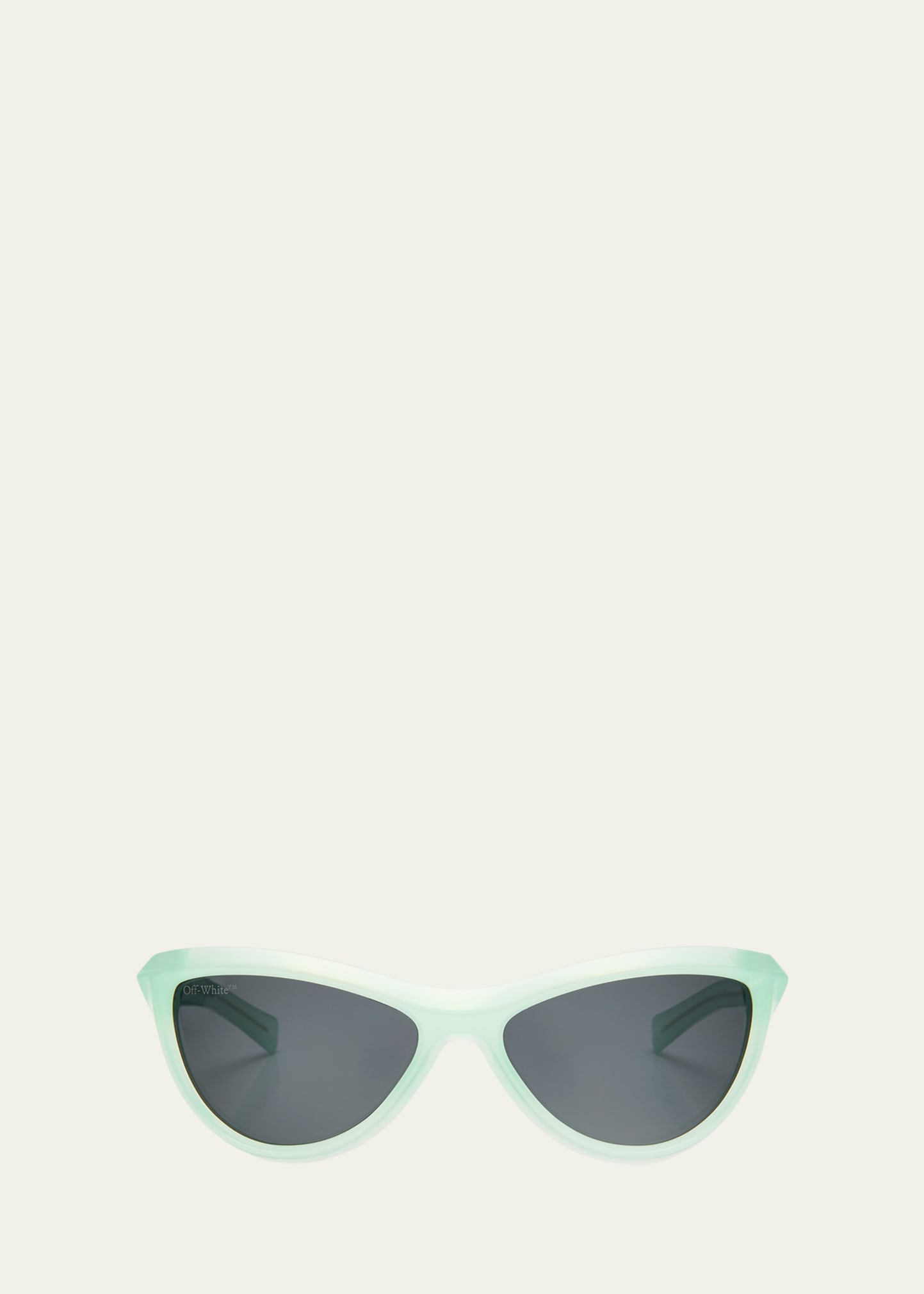 Off-white Atlanta Teal Acetate Cat-eye Sunglasses In Teal Dark Grey