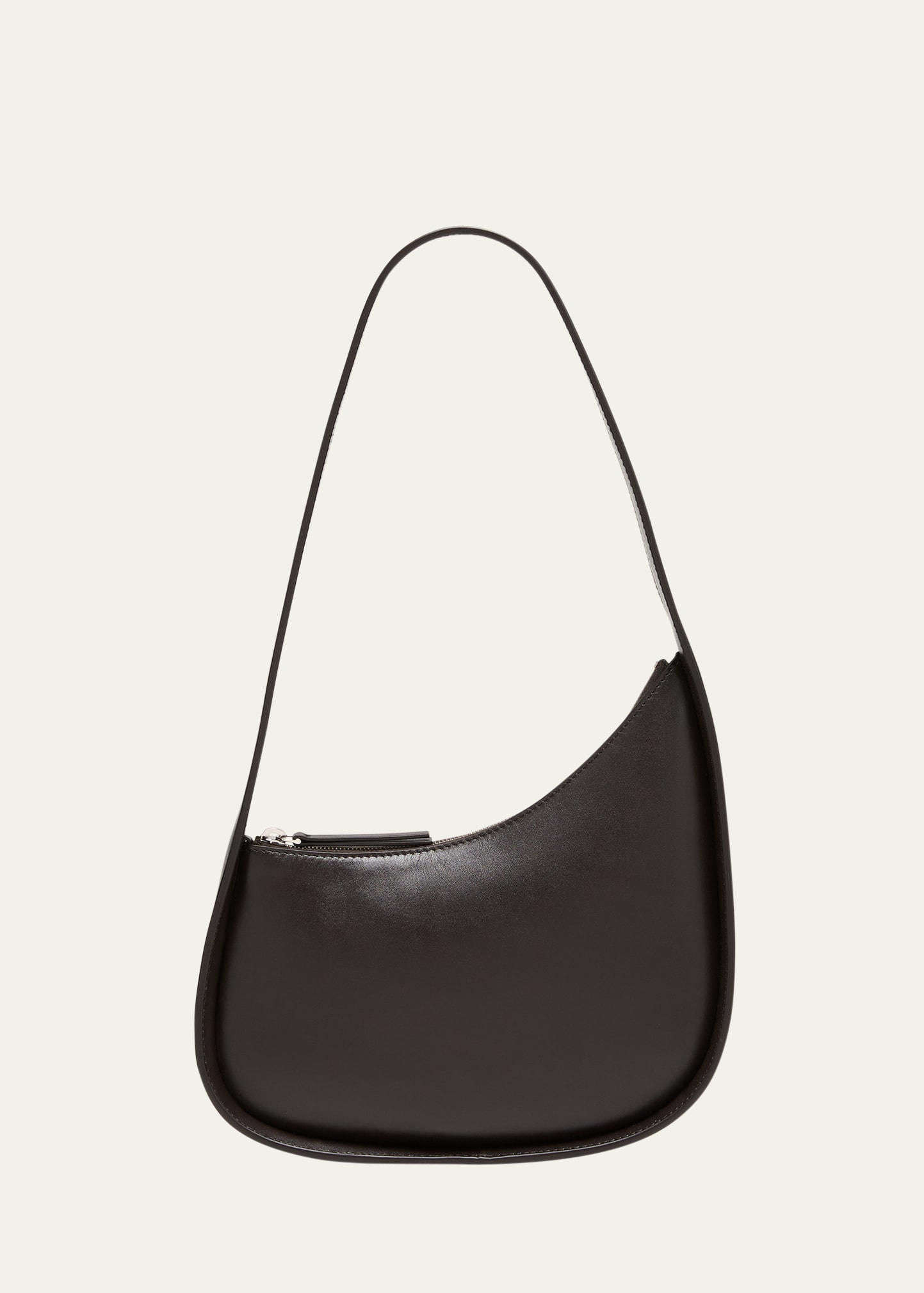 The Row Half Moon Leather Shoulder Bag In Bourbon Shg ModeSens