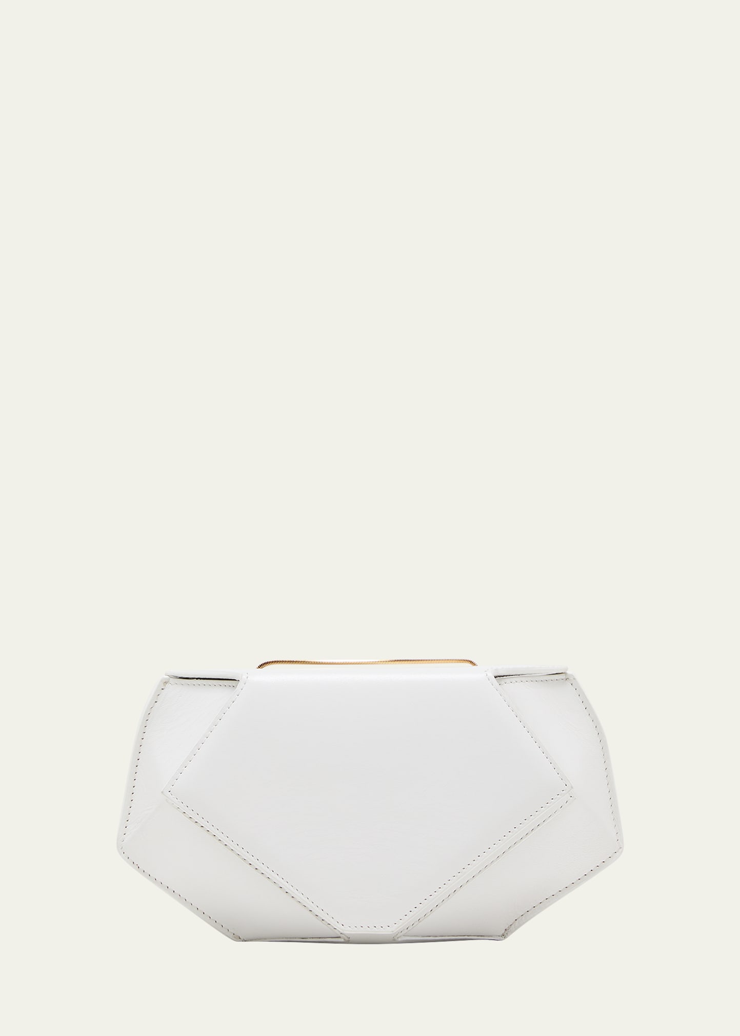 The Row Mae Evening Clutch Bag In Leather In White