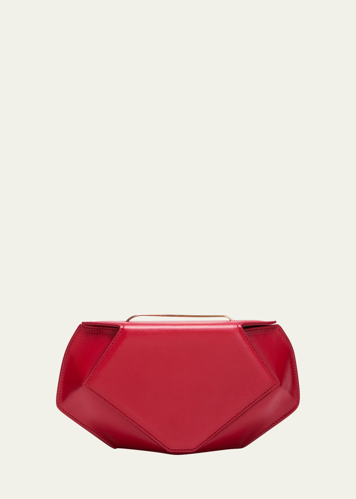 The Row Mae Evening Clutch Bag In Leather In Red