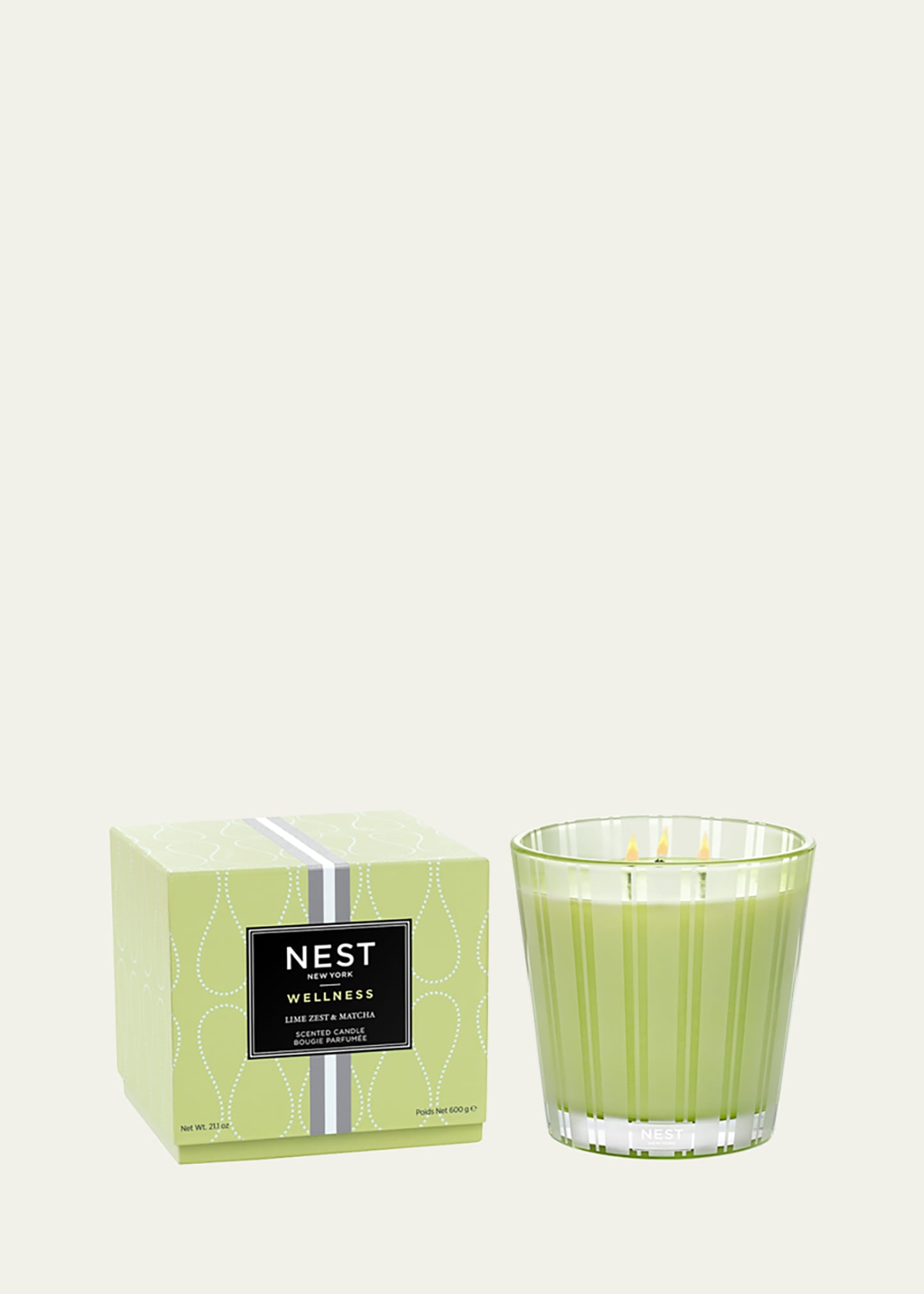 Lime Zest and Matcha 3-Wick Candle, 21.2 oz.