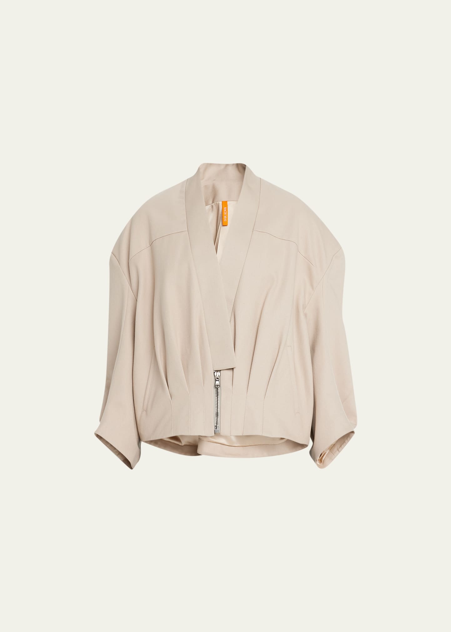 Bach Mai Sculpted Back Bomber Jacket In Sand | ModeSens