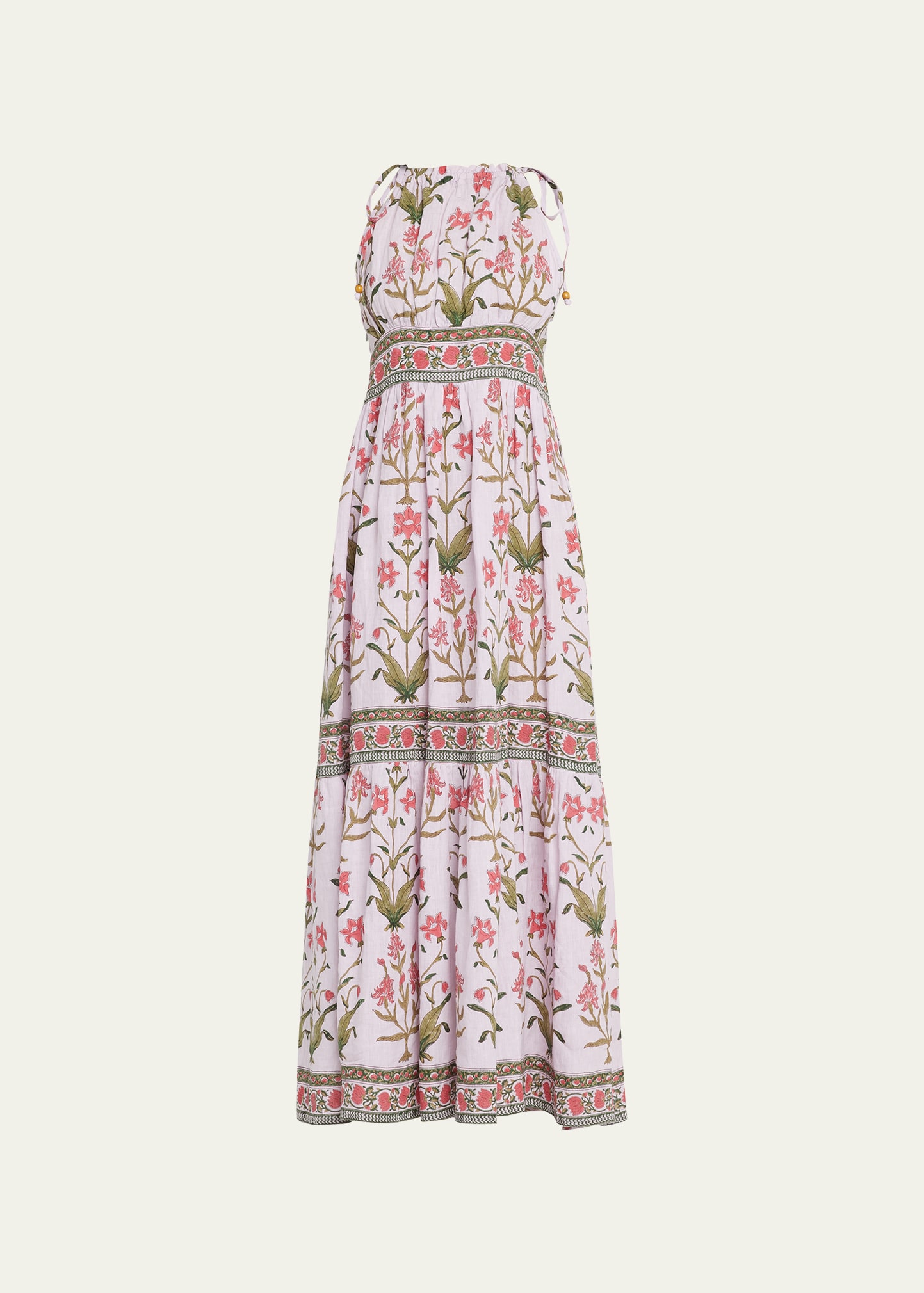 Hannah Artwear Elliana Floral Linen Sleeveless Maxi Dress