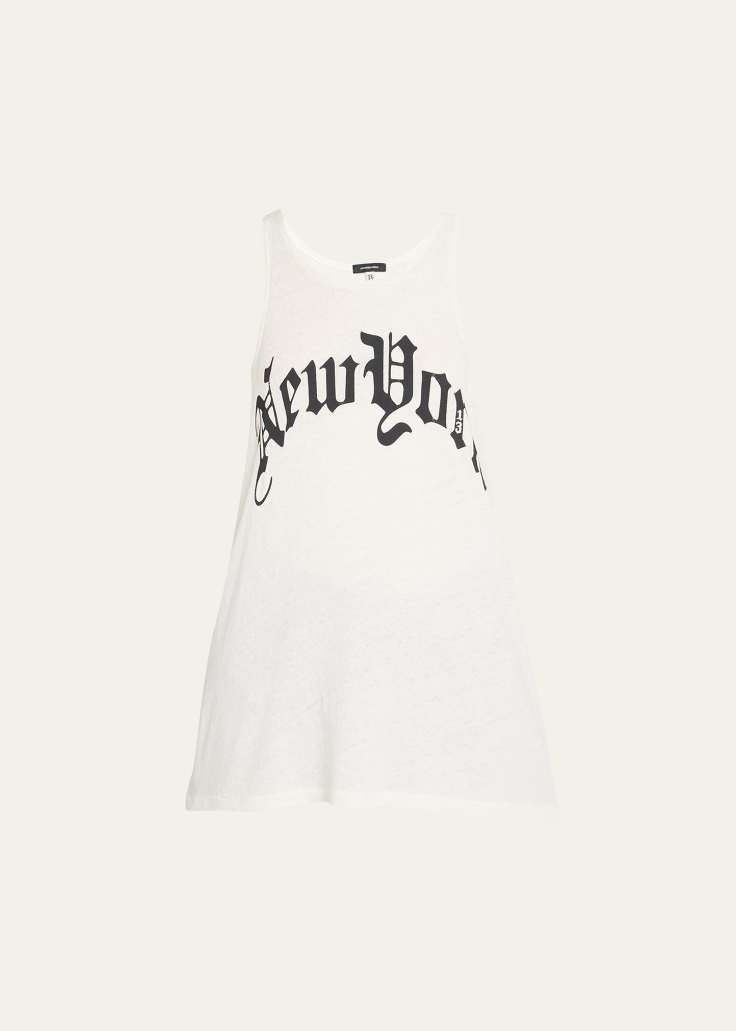 R13 New York Relaxed Tank Top In Ecru