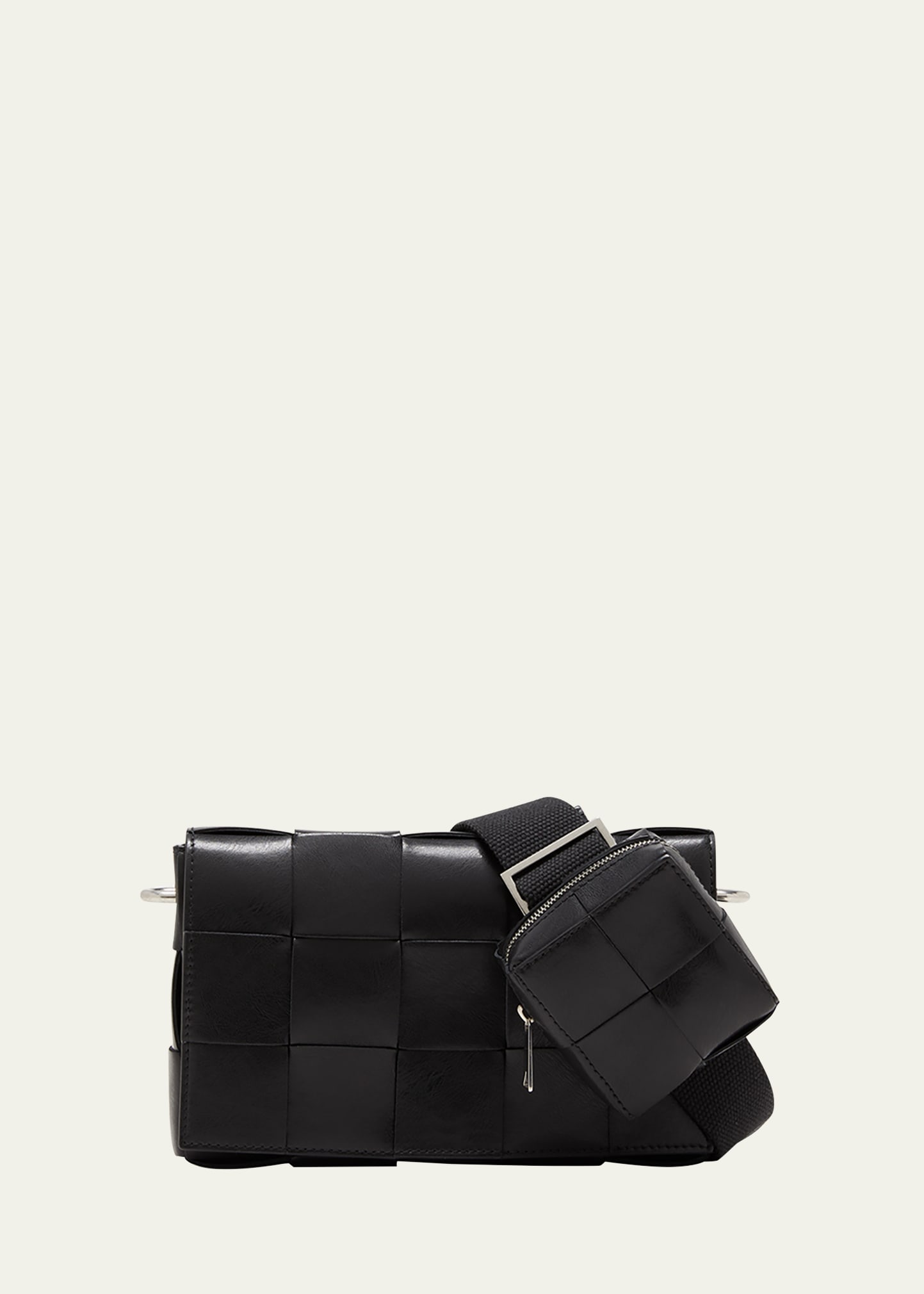 Men's Cassette Intreccio Leather Crossbody Bag
