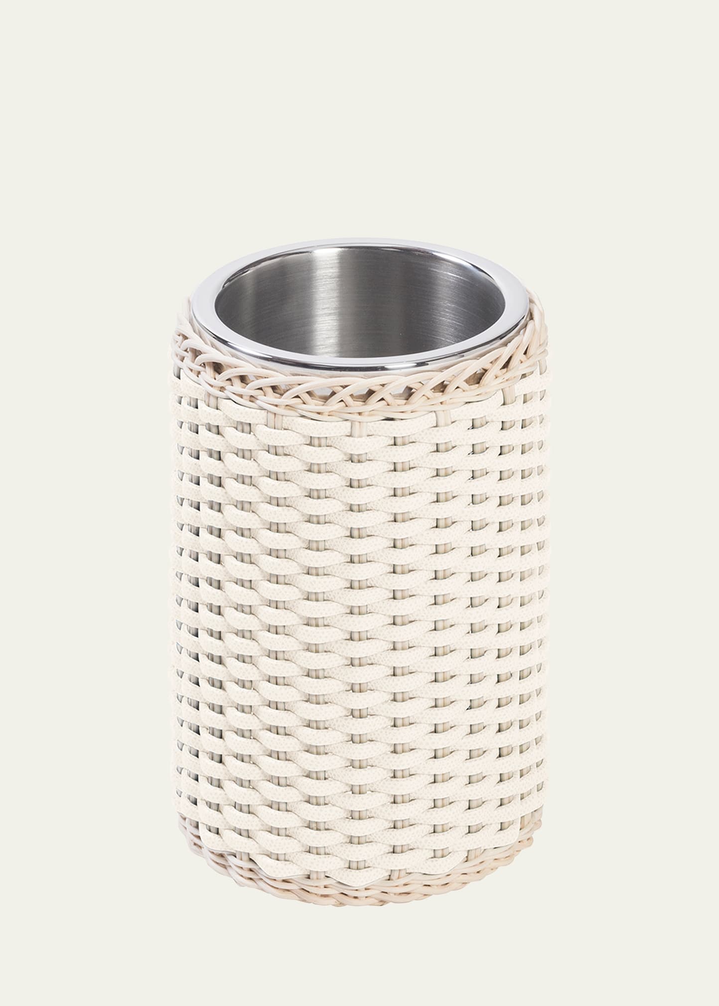 Menton Leather and Rattan Bottle Cooler