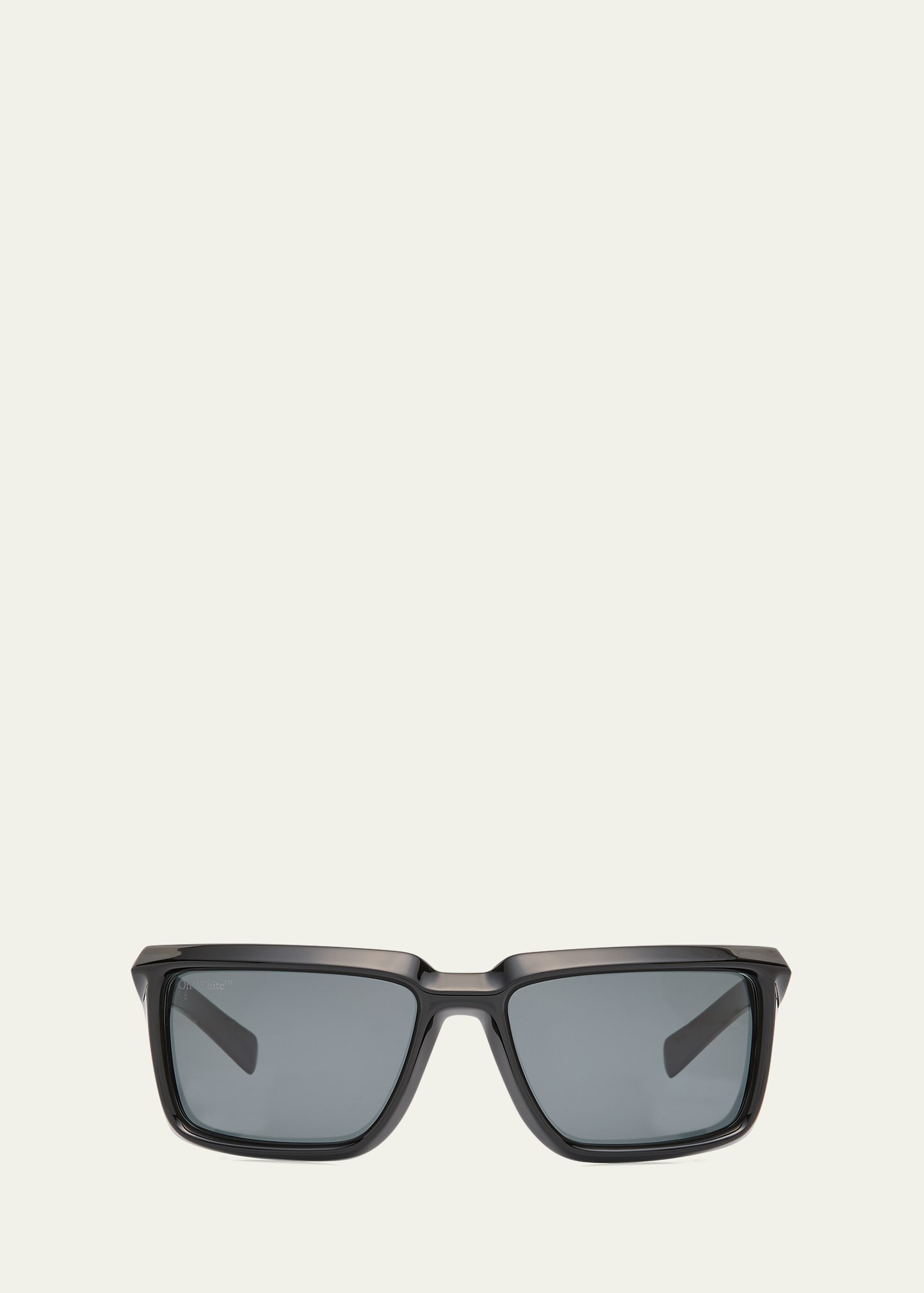 OFF-WHITE Virgil Rectangle Frame Sunglasses Black/Black/Grey