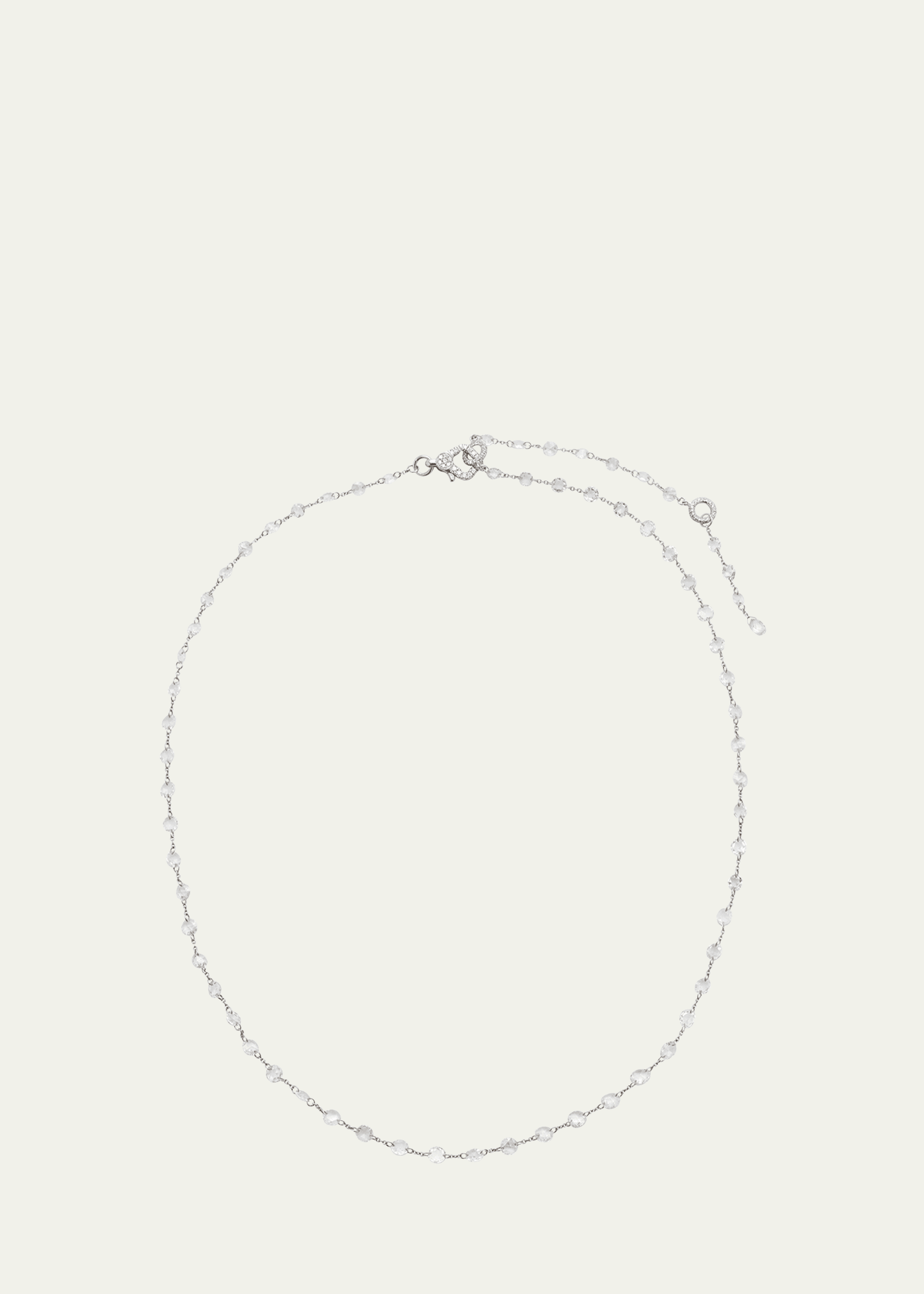 18k White Gold Diamond Chain Necklace