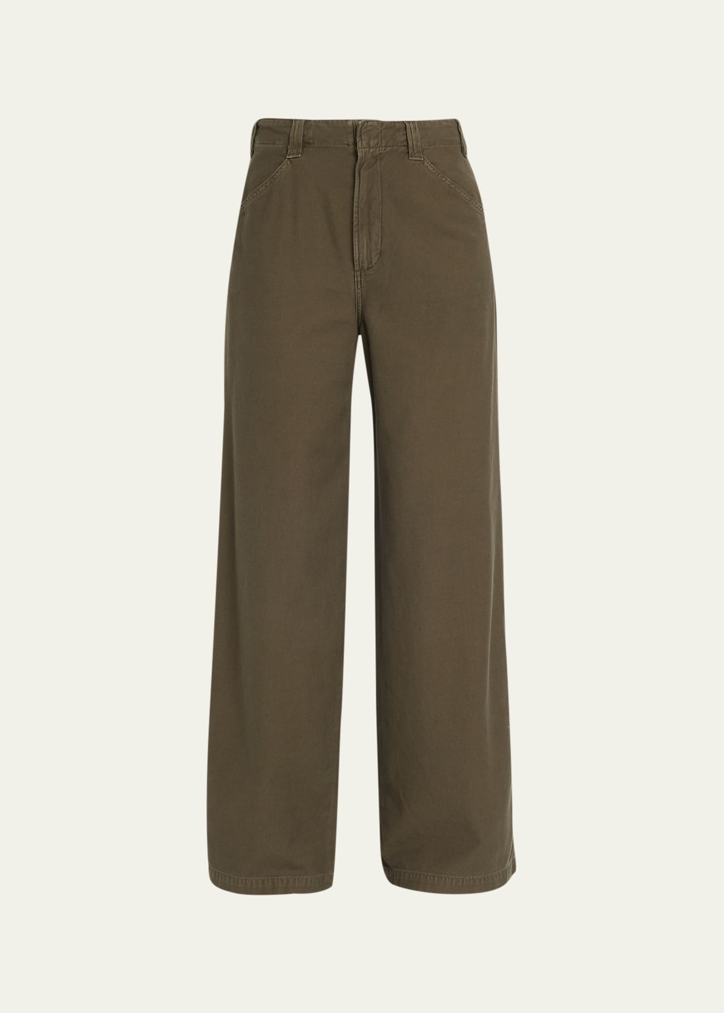 Agnit Sateen Cropped Utility Trousers