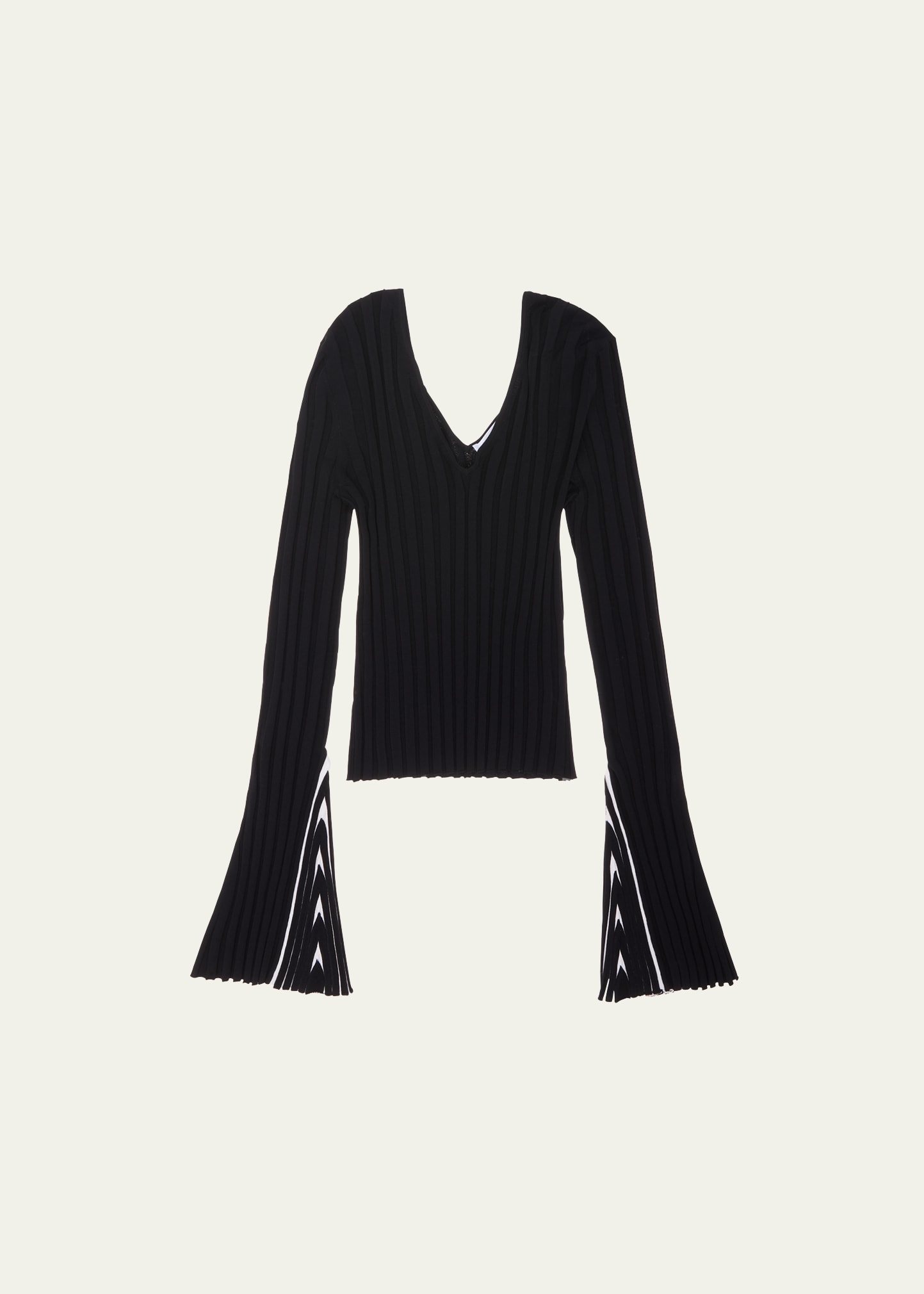 Helmut Lang Women's Angela Long-sleeve Rib-knit Top In Black