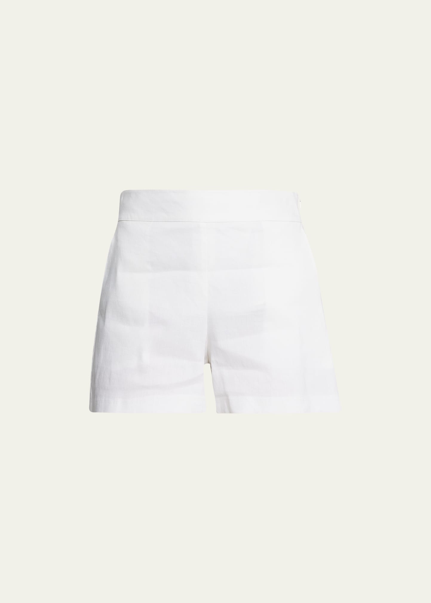 Theory Cuffed Mini Shorts In Good Linen In Wht