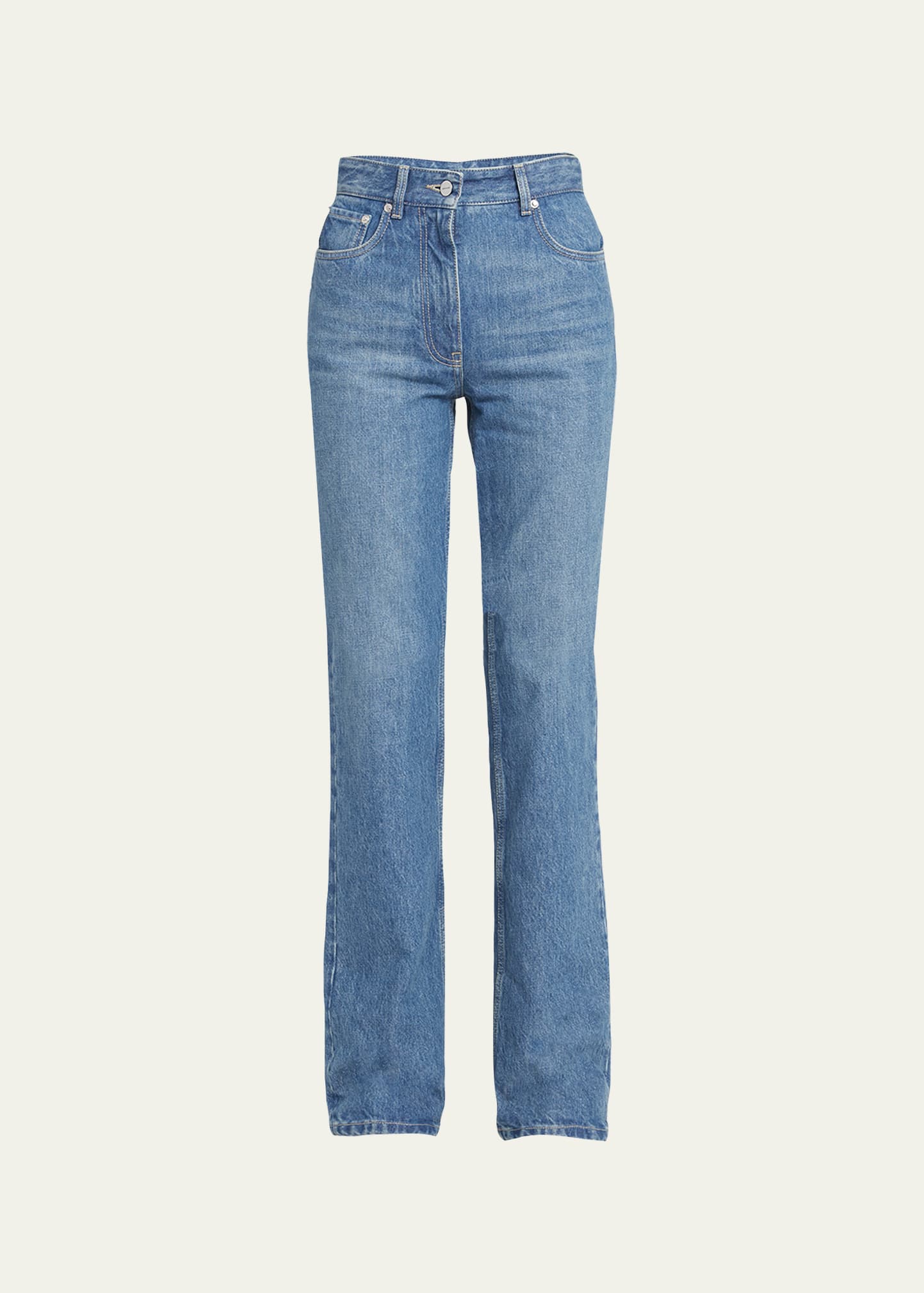 Ferragamo Straight-leg Cut Jeans In Blue